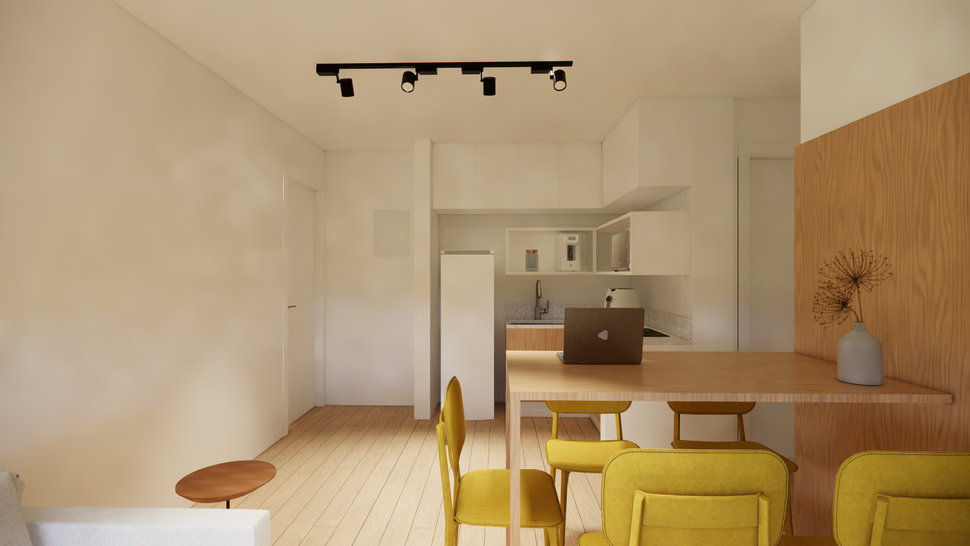 Popping Arquitetura - cozinha aberta integrada sala investimento residencial