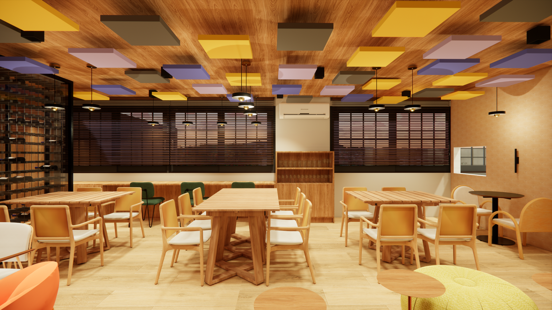 Popping Arquitetura - restaurante cafe wine bar pet