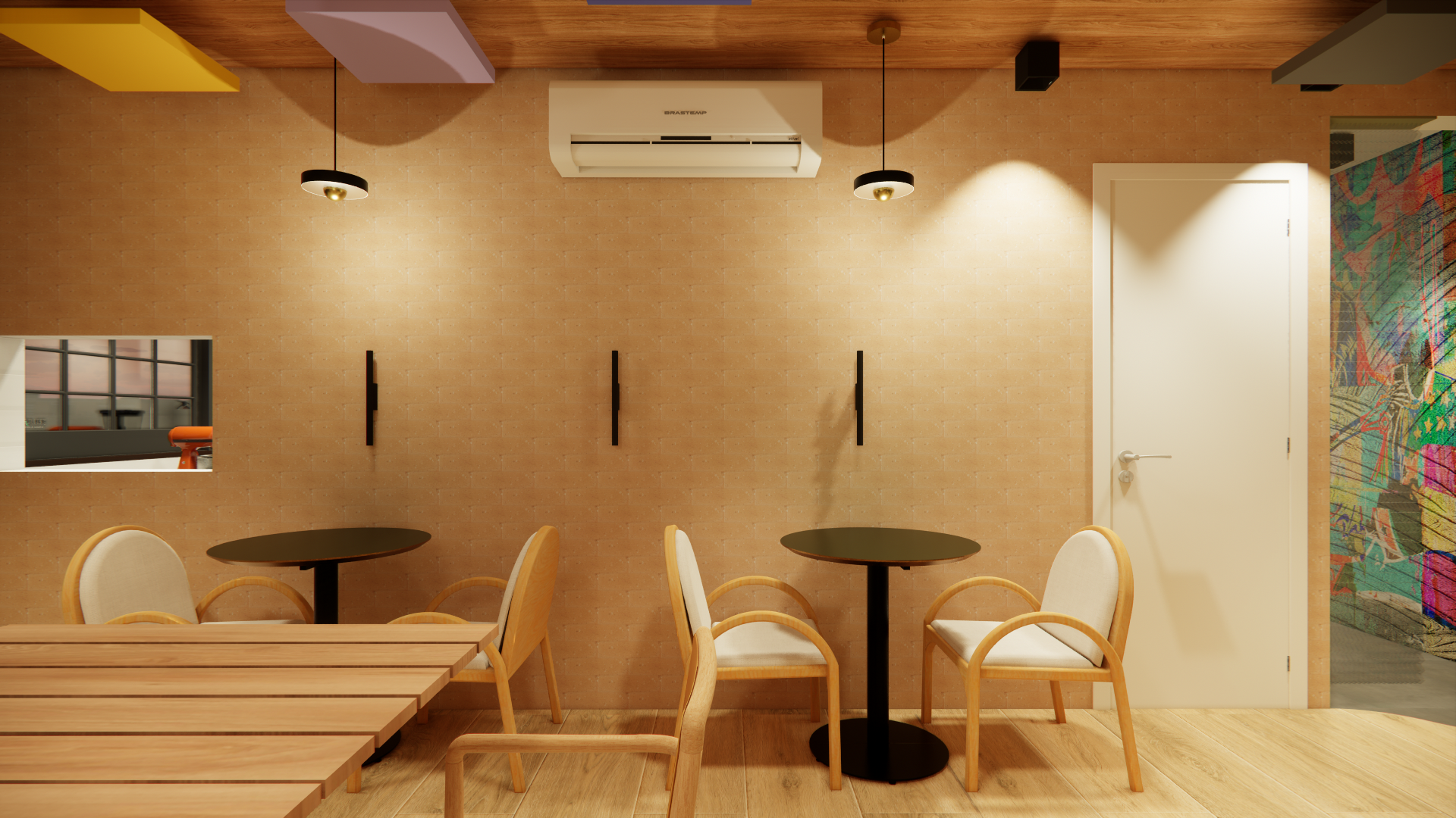 Popping Arquitetura - restaurante cafe wine bar pet