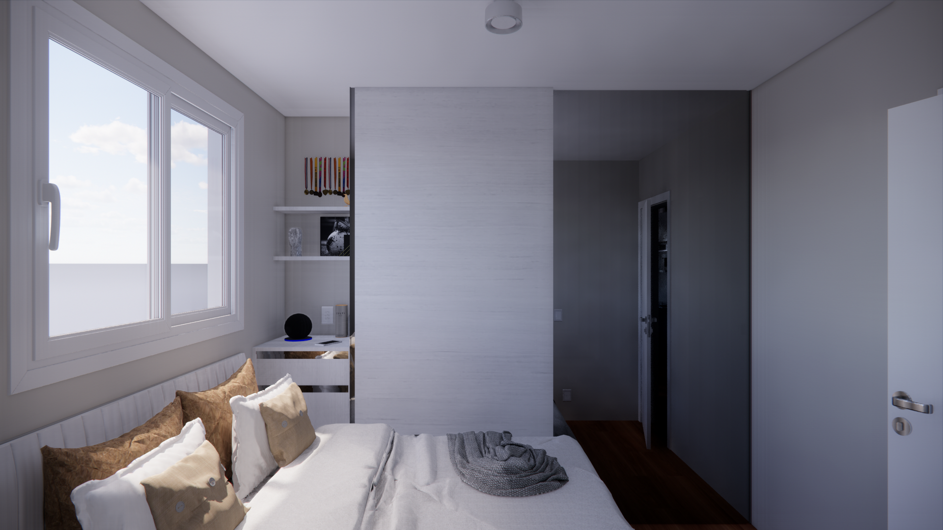 Popping Arquitetura - quarto casal residencial