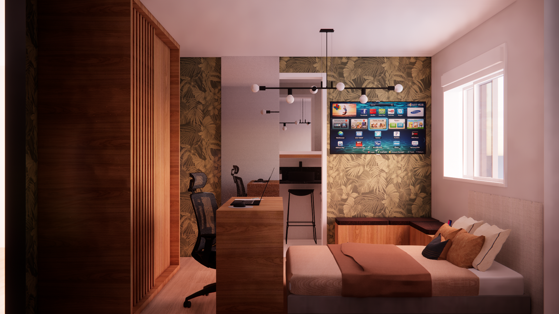 Popping Arquitetura - Suíte residencial