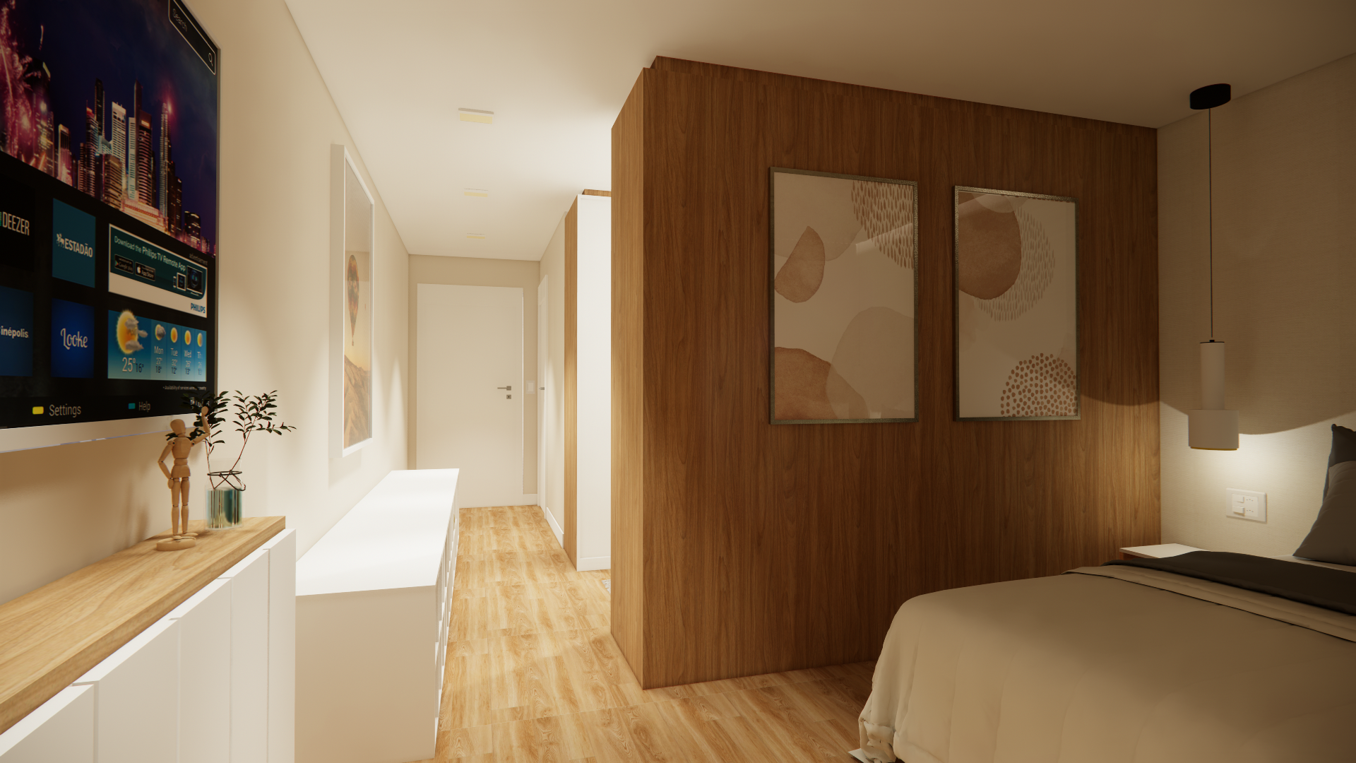 Popping Arquitetura - Suíte com closet residencial