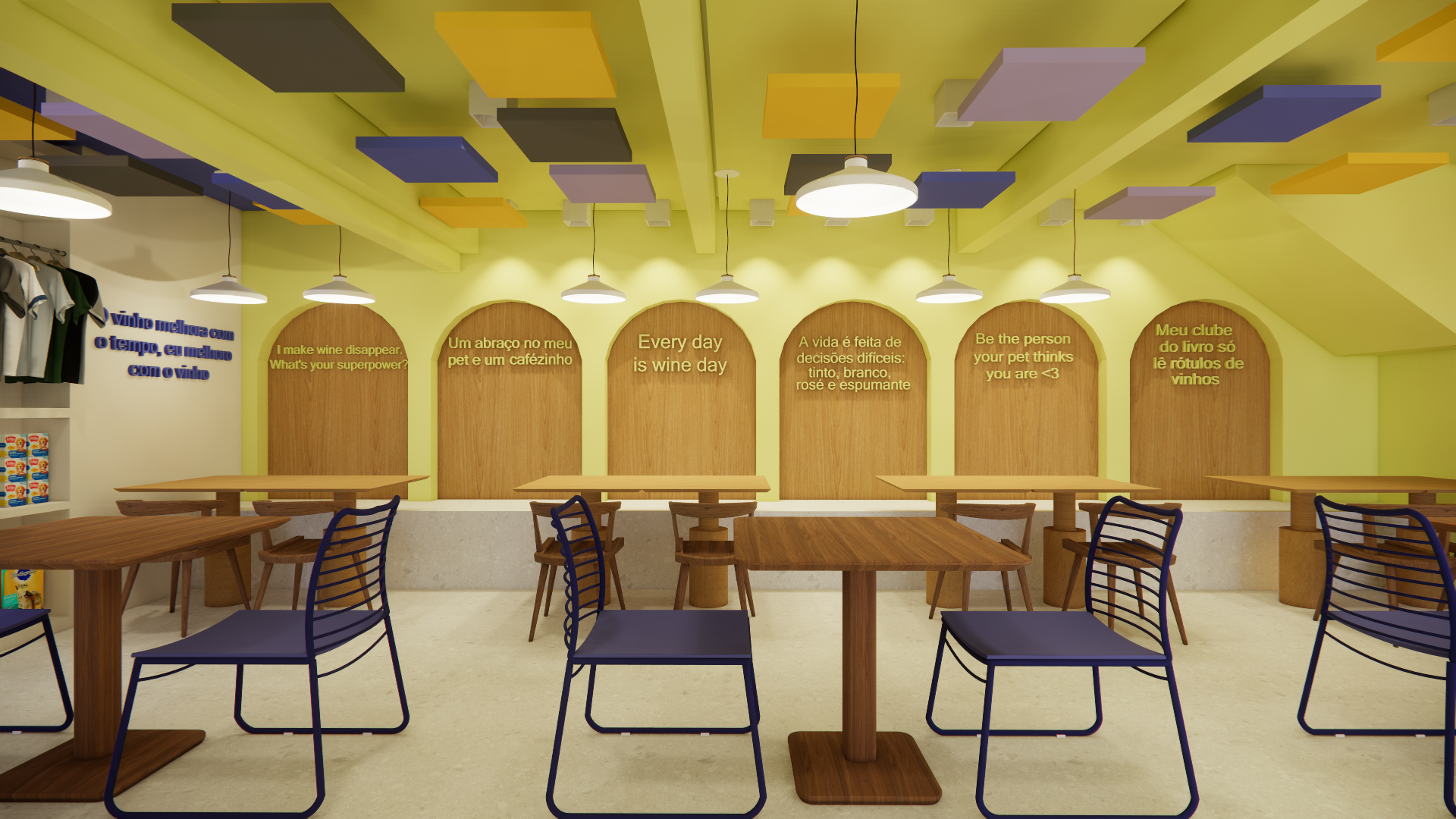 Popping Arquitetura - restaurante cafe wine bar pet