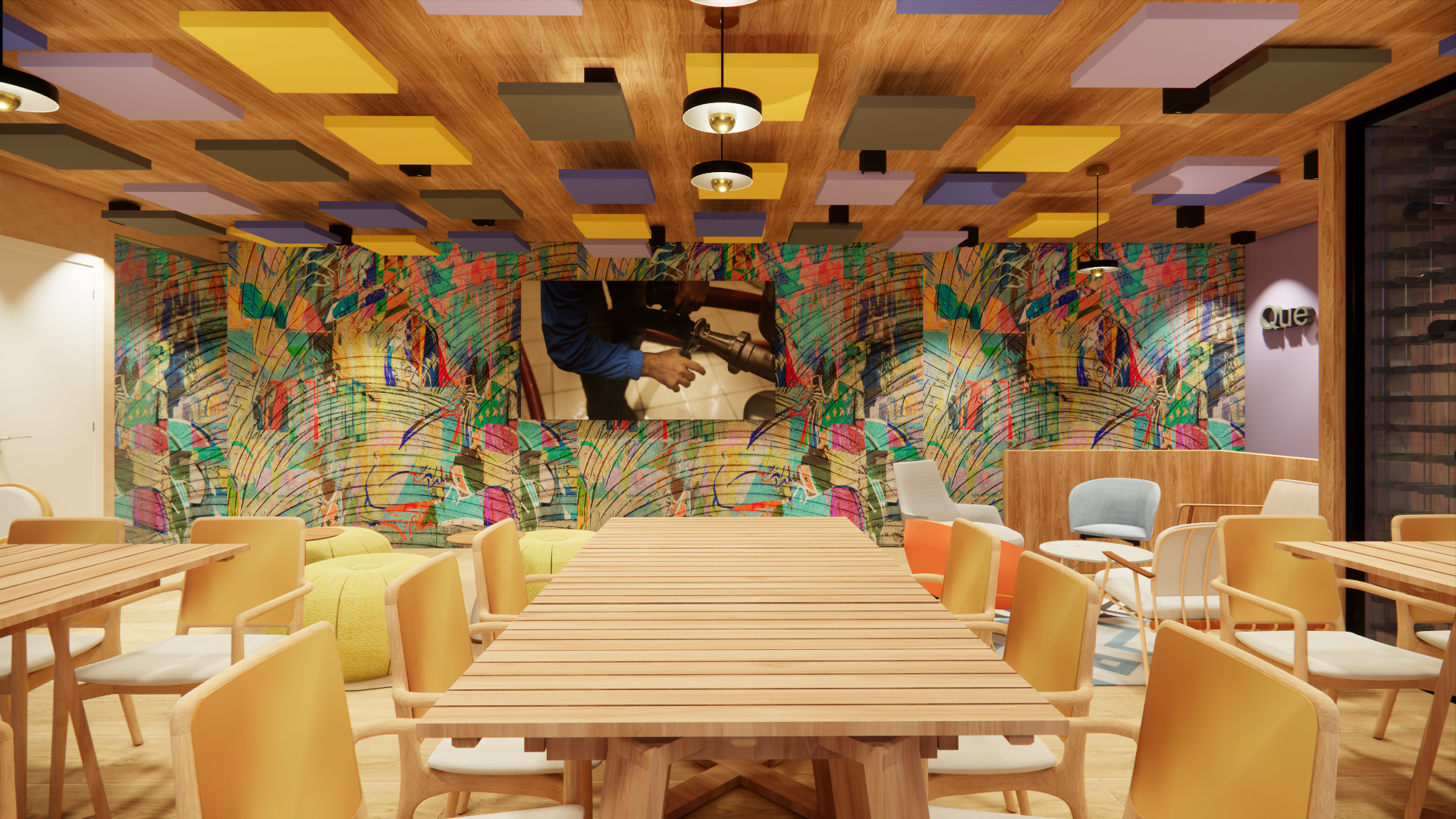 Popping Arquitetura - restaurante cafe wine bar pet