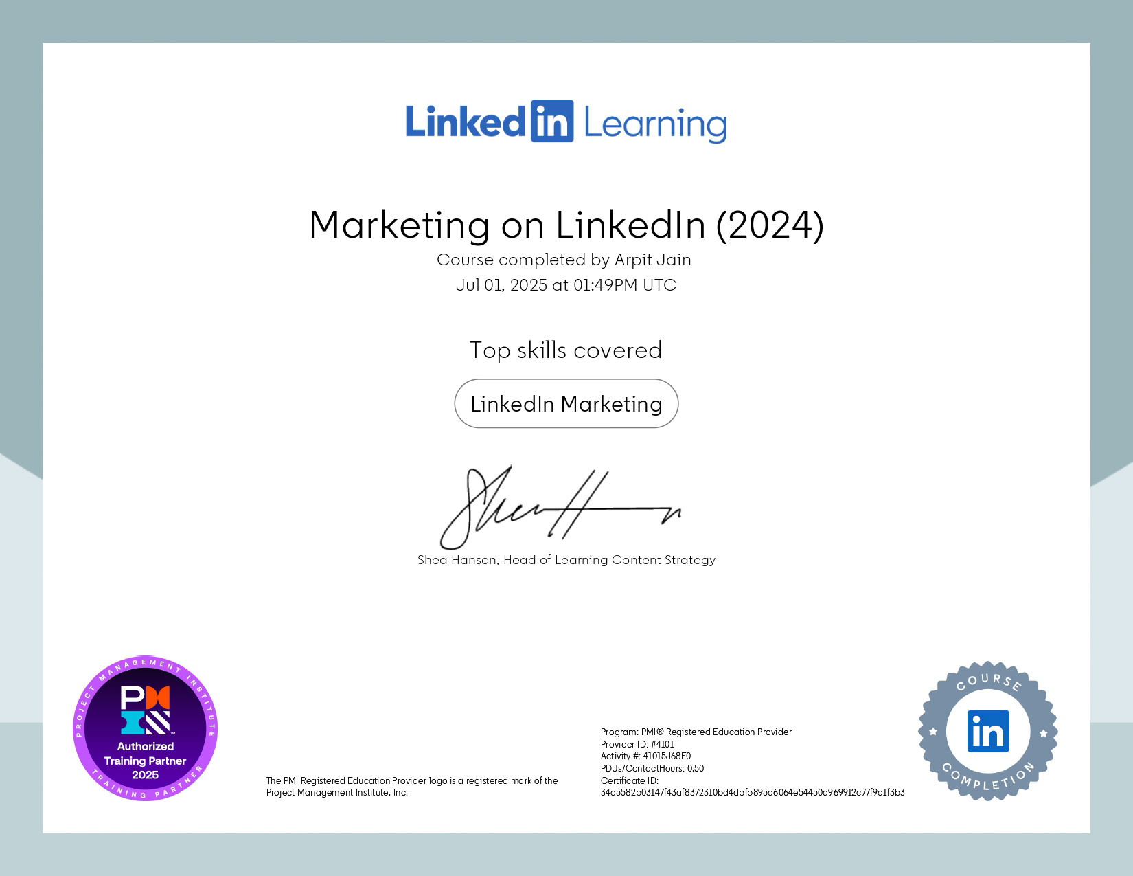 Marketing on LinkedIn Certificate for Arpit Jain brand strategy package include 2025, brand design process for agencies and personal brands, scalable social media templates for teams, maintain brand consistency across Instagram LinkedIn YouTube, cohesive brand storytelling through social content, brand design experts in New York, London, San Francisco, Toronto, Sydney, Berlin, Bangalore, Singapore