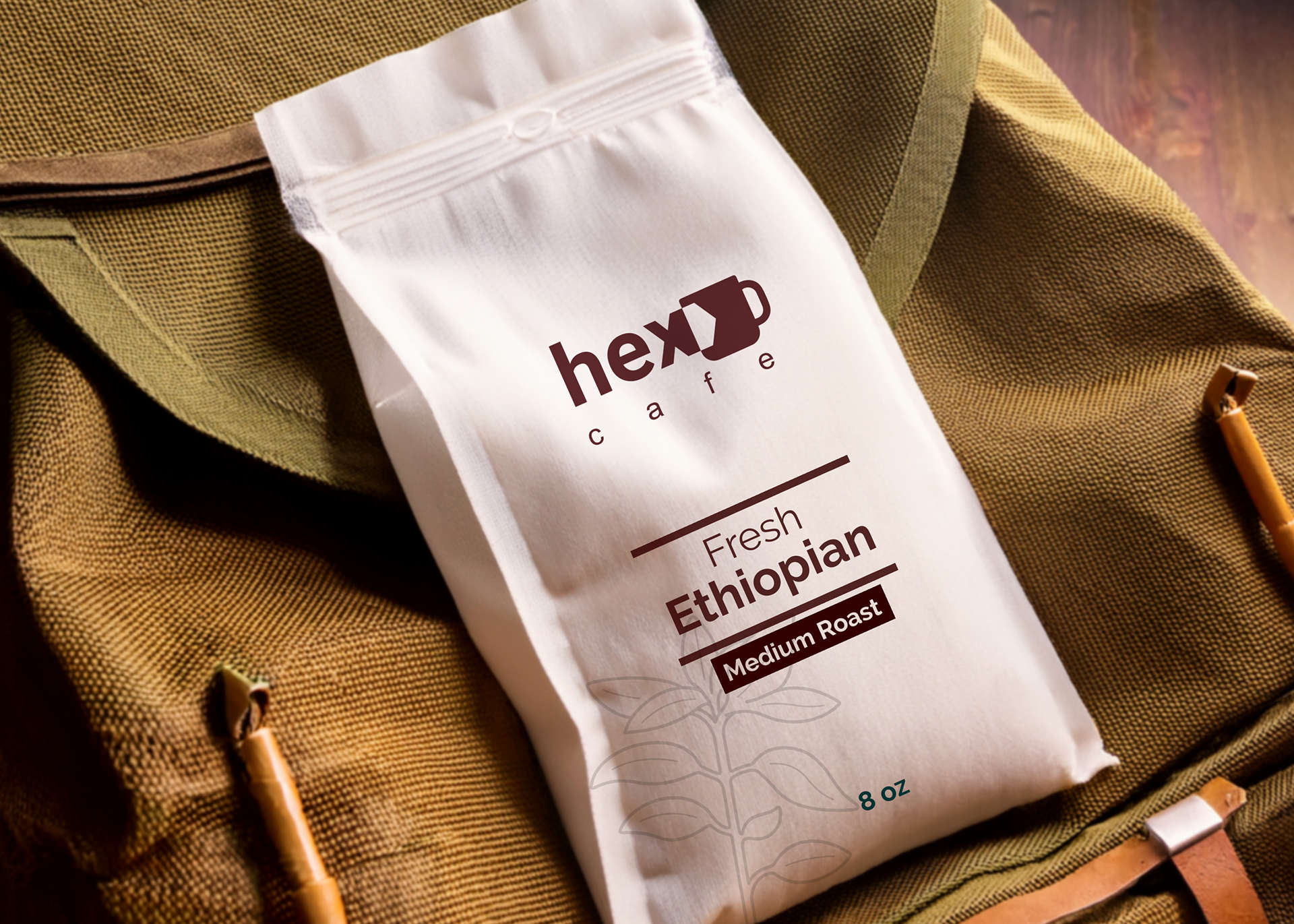 Hex cafe package design, mockup, professional package design and budget logo design in california, USA, Europe, Australia, Netherlands