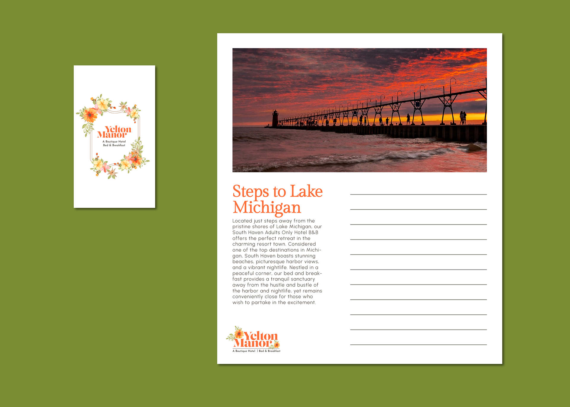 Boutique hotel cards, hospitality industry, professional brand design and logo design in Michigan, USA, Europe, Australia, Netherlands