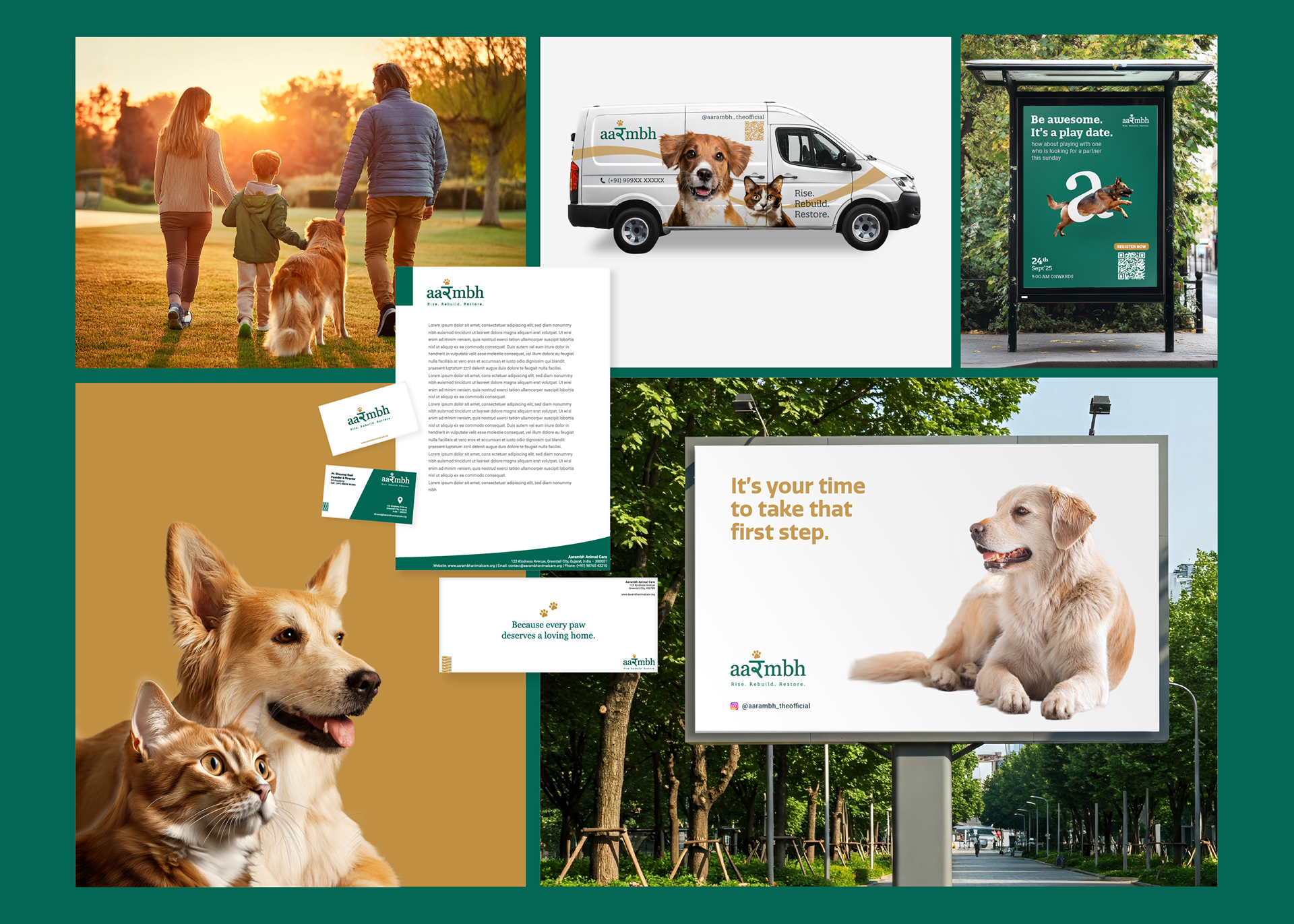 Aarambh brand visual identity India, professional brand design and budget logo design in california, USA, Europe, Australia, Netherlands