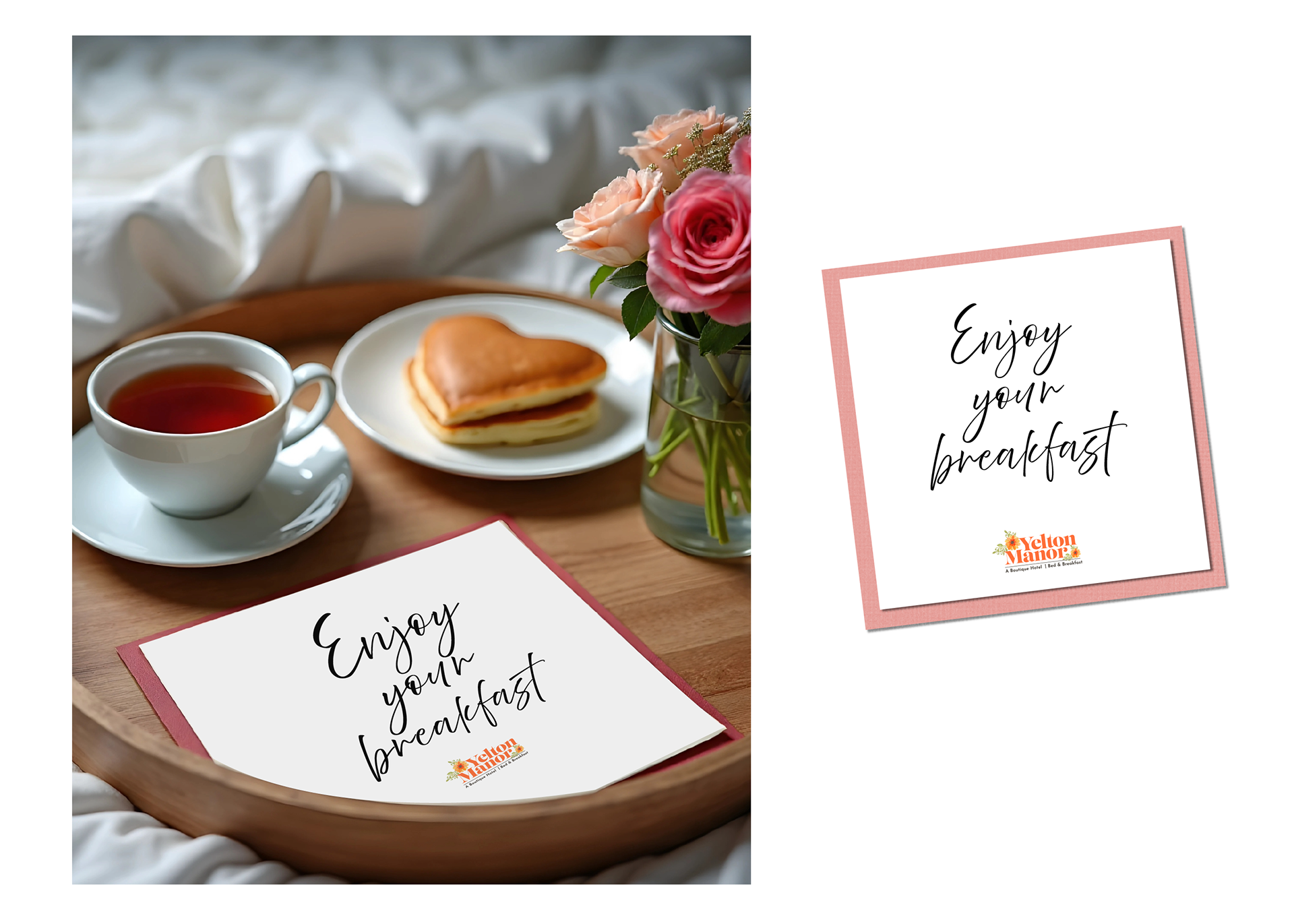 breakfast in bed, hospitality industry, professional brand design and logo design in Michigan, USA, Europe, Australia, Netherlands