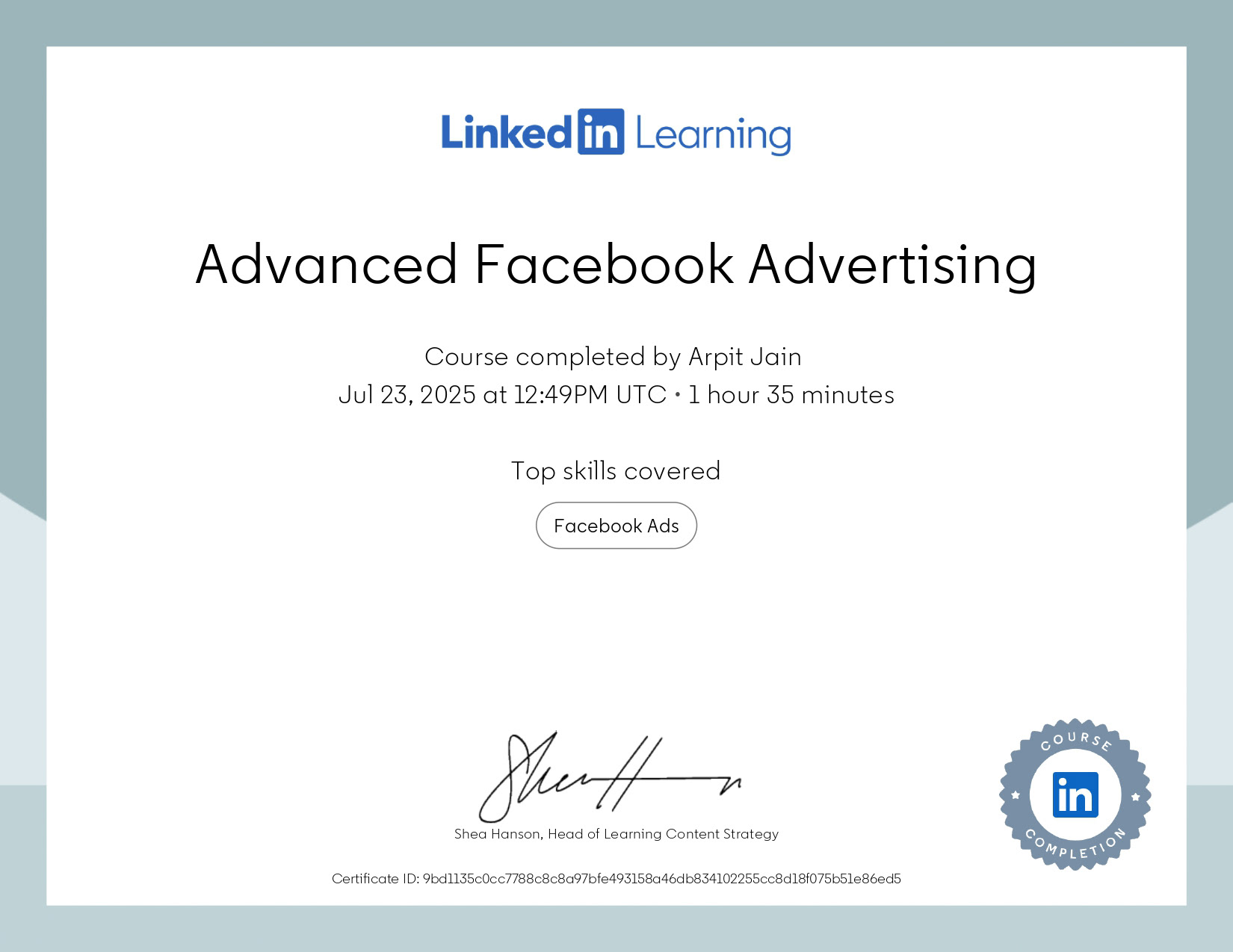 Advanced Advertising on Facebook Certificate for Arpit Jain brand strategy package include 2025, brand design process for agencies and personal brands, scalable social media templates for teams, maintain brand consistency across Instagram LinkedIn YouTube, cohesive brand storytelling through social content, brand design experts in New York, London, San Francisco, Toronto, Sydney, Berlin, Bangalore, Singapore