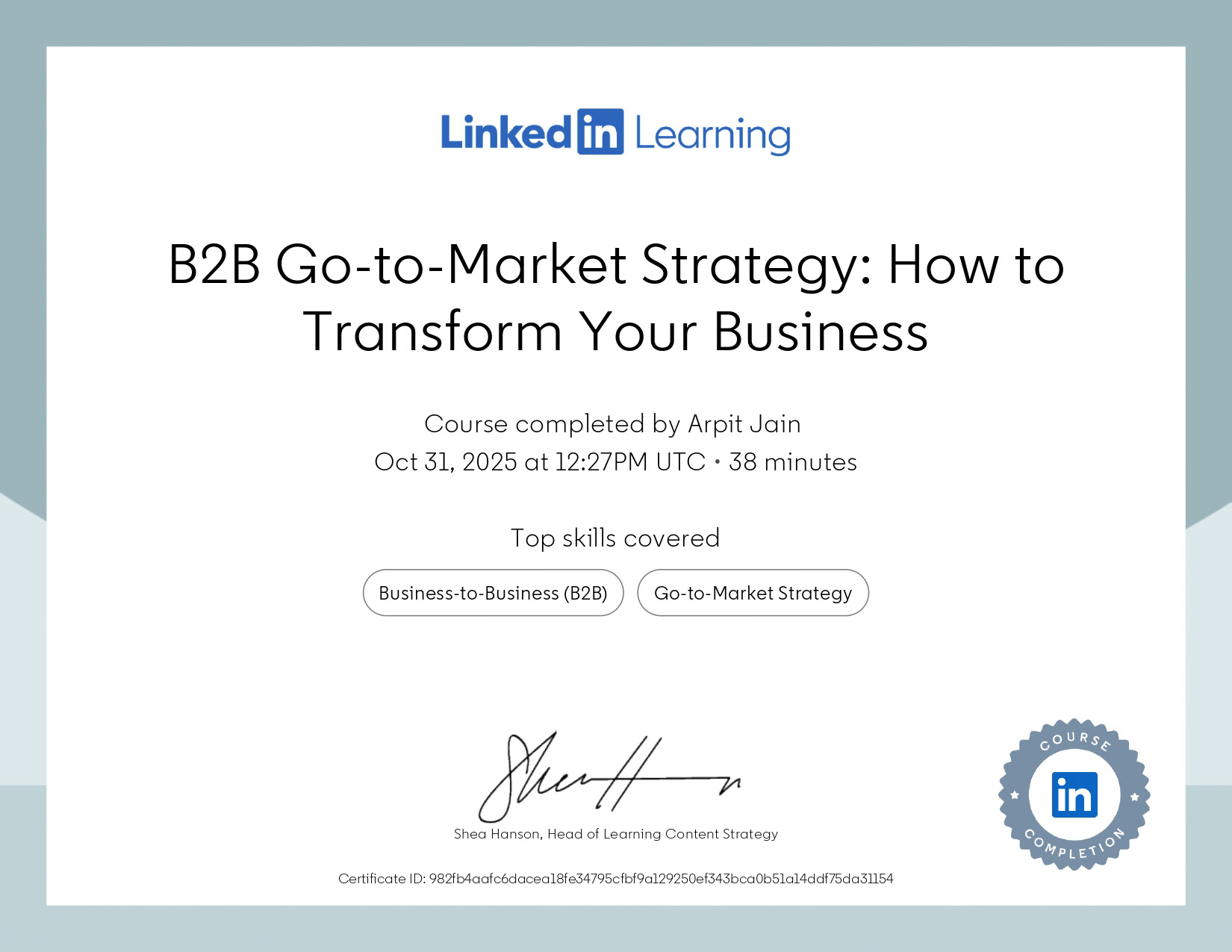 b2b Go-to-market strategy Certificate for Arpit Jain brand strategy package include 2025, brand design process for agencies and personal brands, scalable social media templates for teams, maintain brand consistency across Instagram LinkedIn YouTube, cohesive brand storytelling through social content, brand design experts in New York, London, San Francisco, Toronto, Sydney, Berlin, Bangalore, Singapore