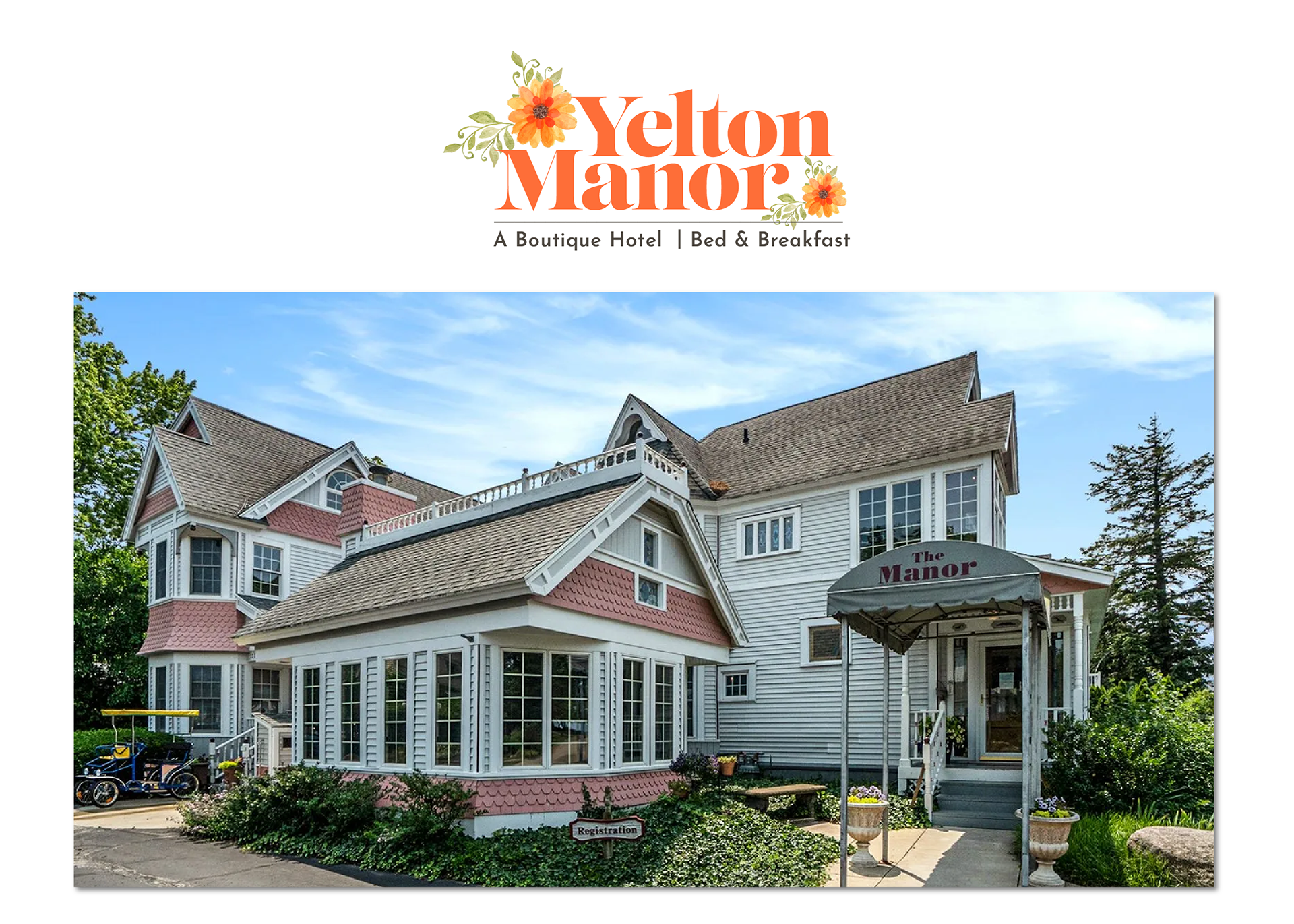 Yelton Manor banner, professional brand logo in Michigan, USA, Europe, Australia, Netherlands