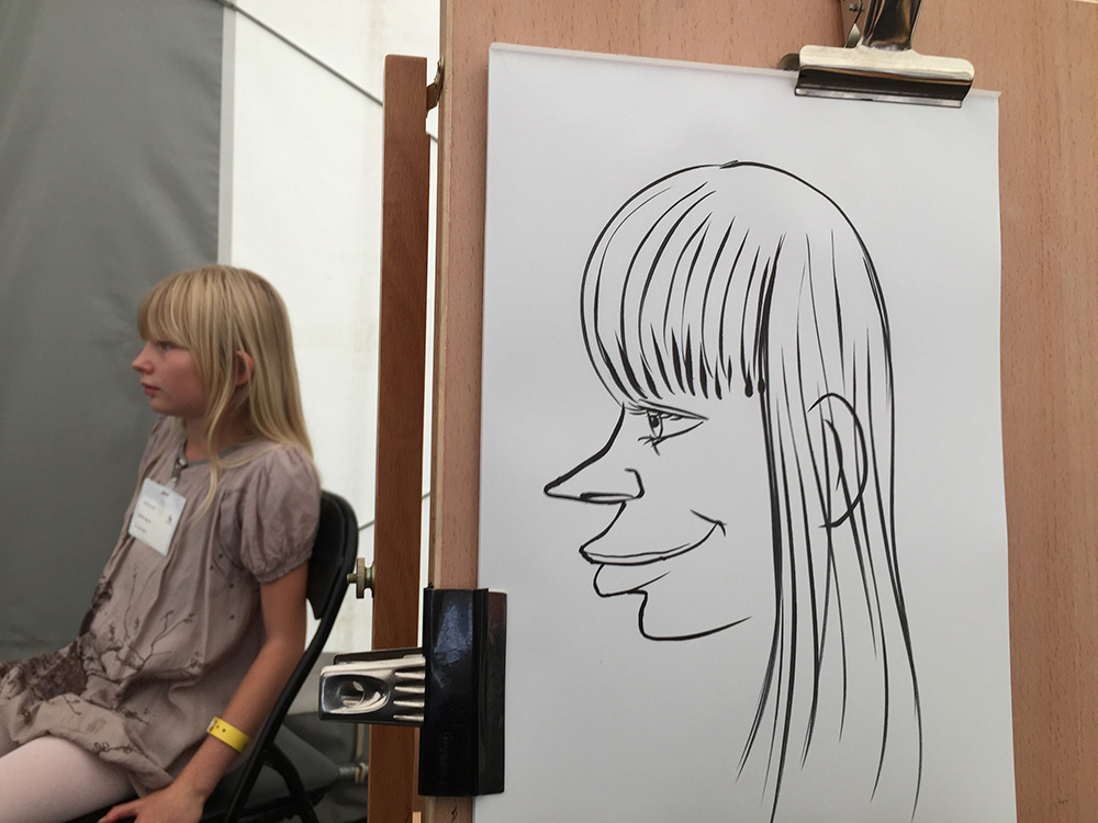 3 min. s/h live karikatur