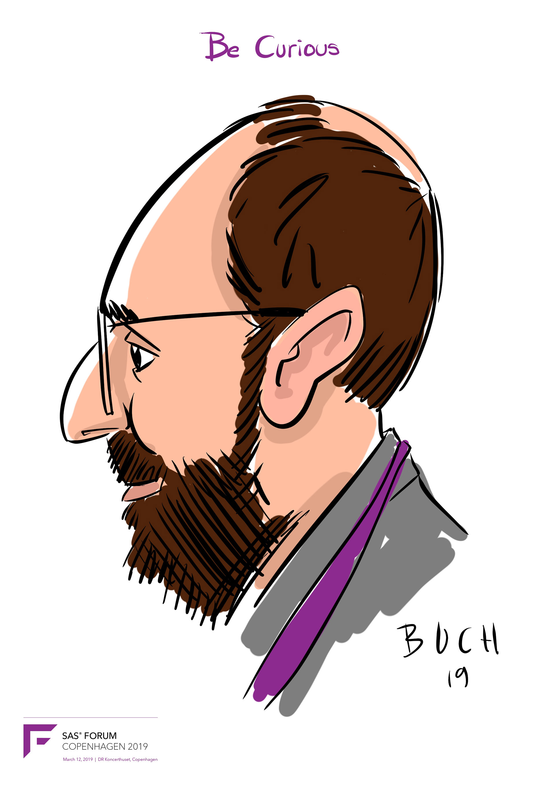 Live Karikatur på iPad til firma event.