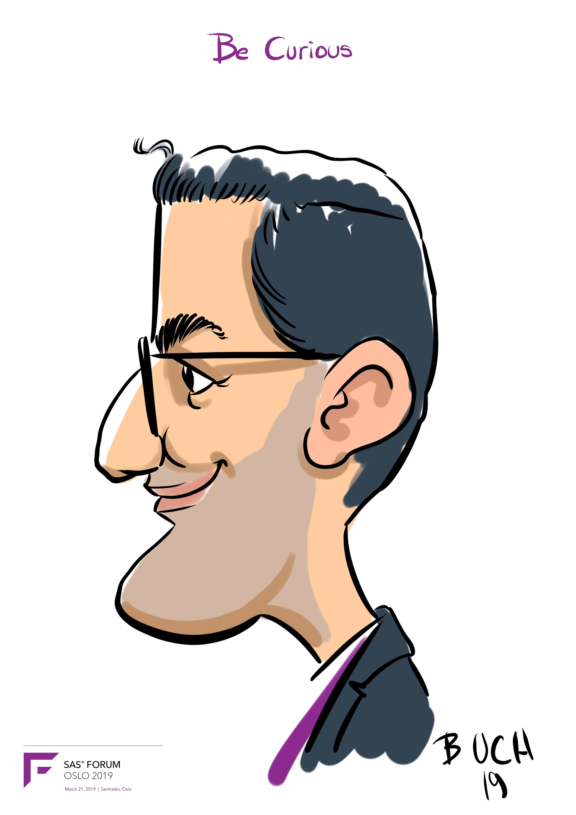 Live Karikatur på iPad til firma event.