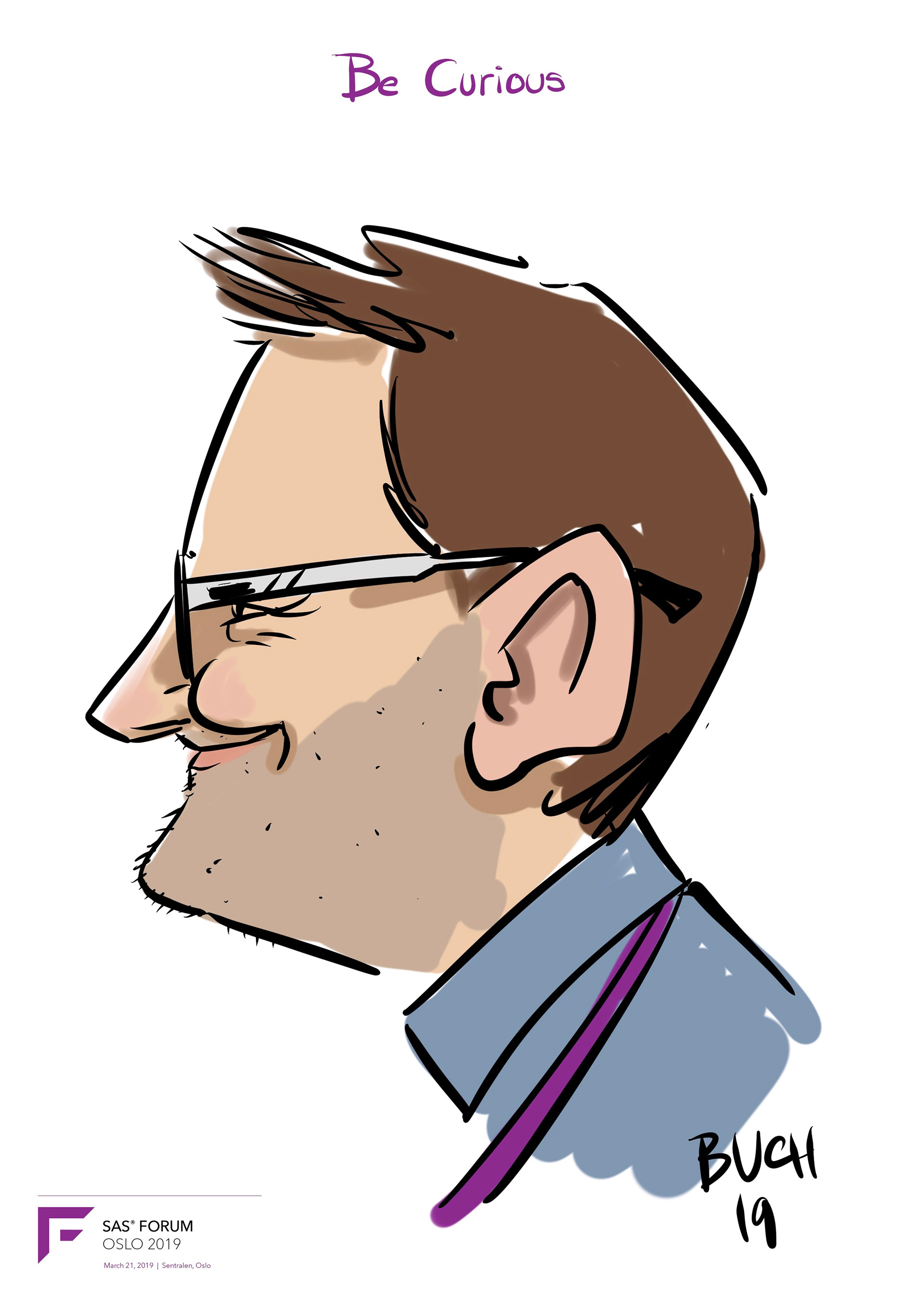 Live Karikatur på iPad til firma event.
