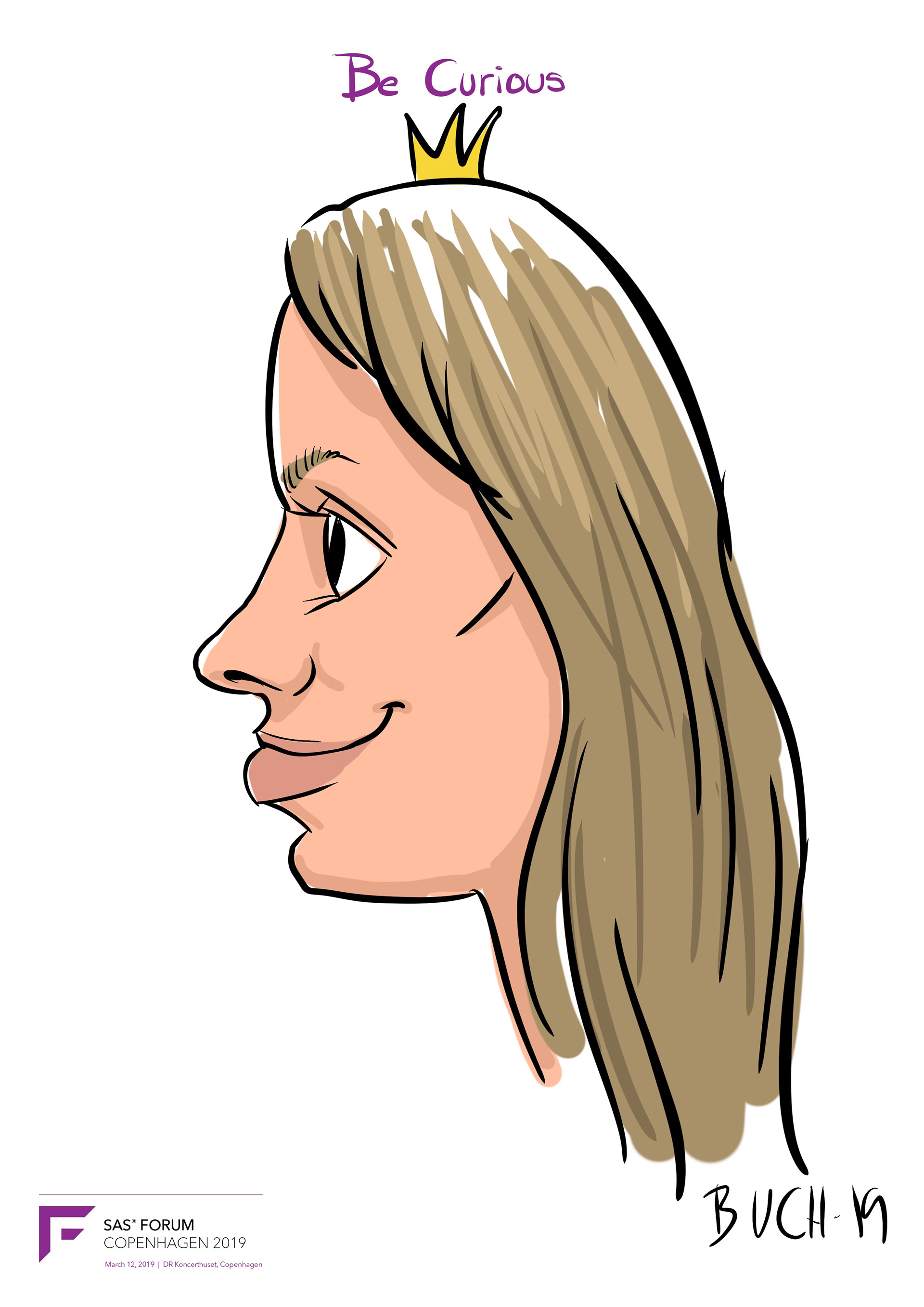 Live Karikatur på iPad til firma event.