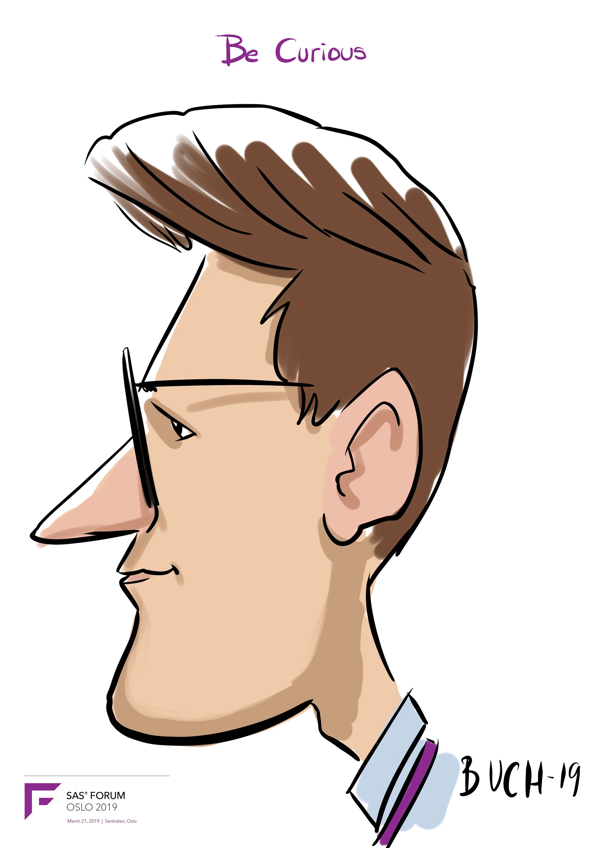Live Karikatur på iPad til firma event.