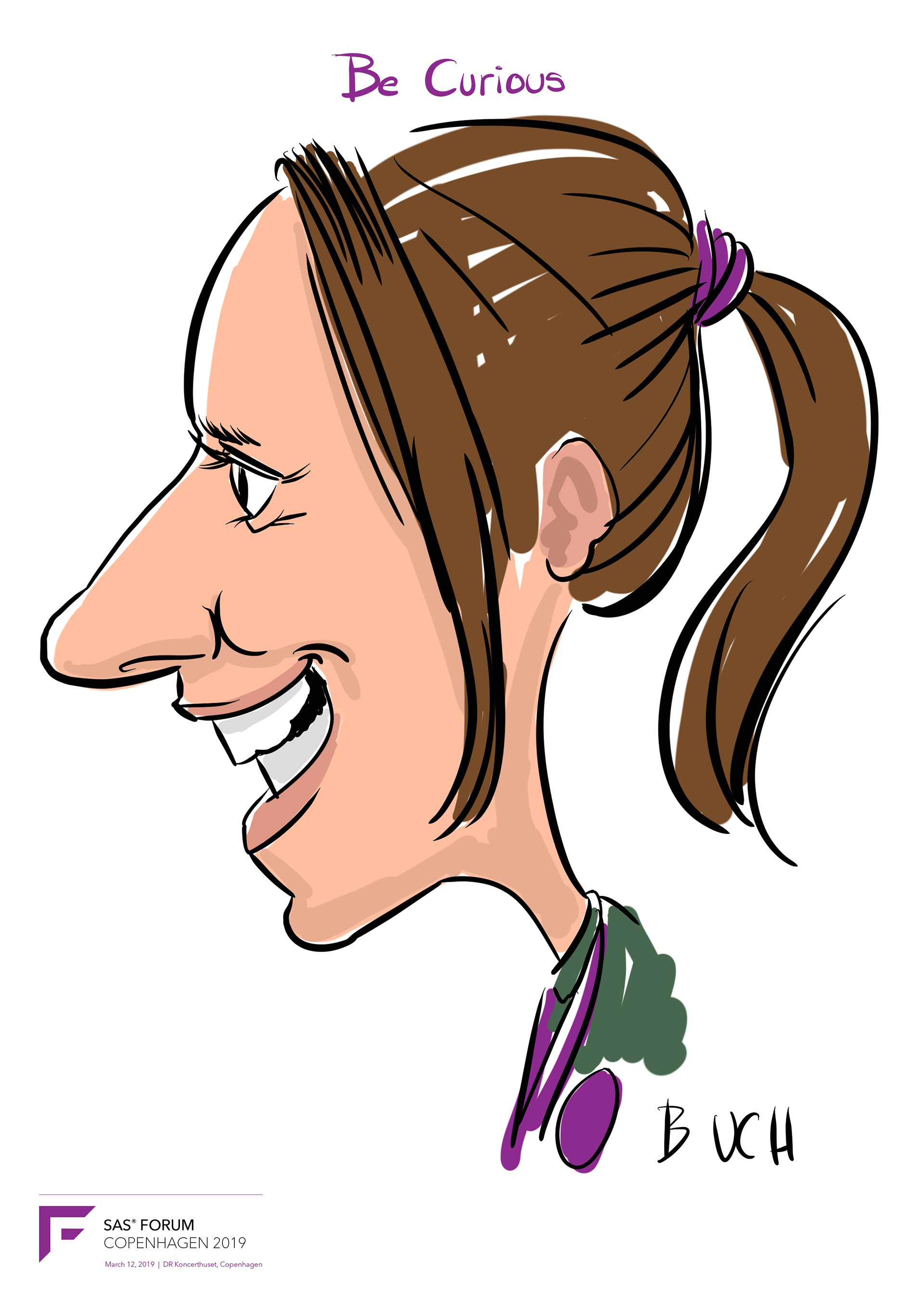 Live Karikatur på iPad til firma event.