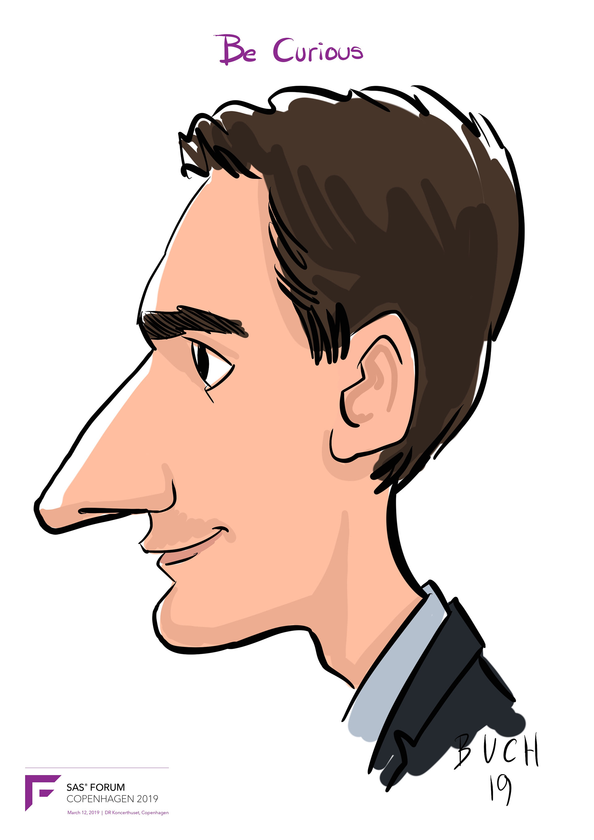 Live Karikatur på iPad til firma event.