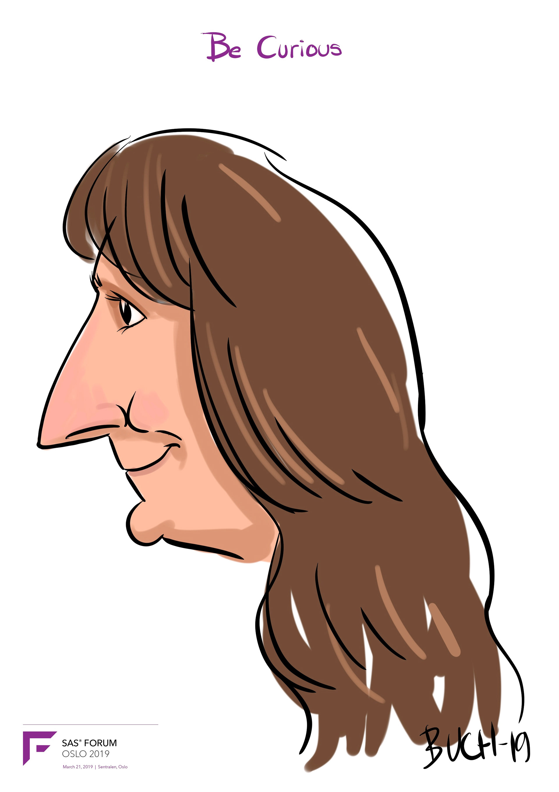 Live Karikatur på iPad til firma event.