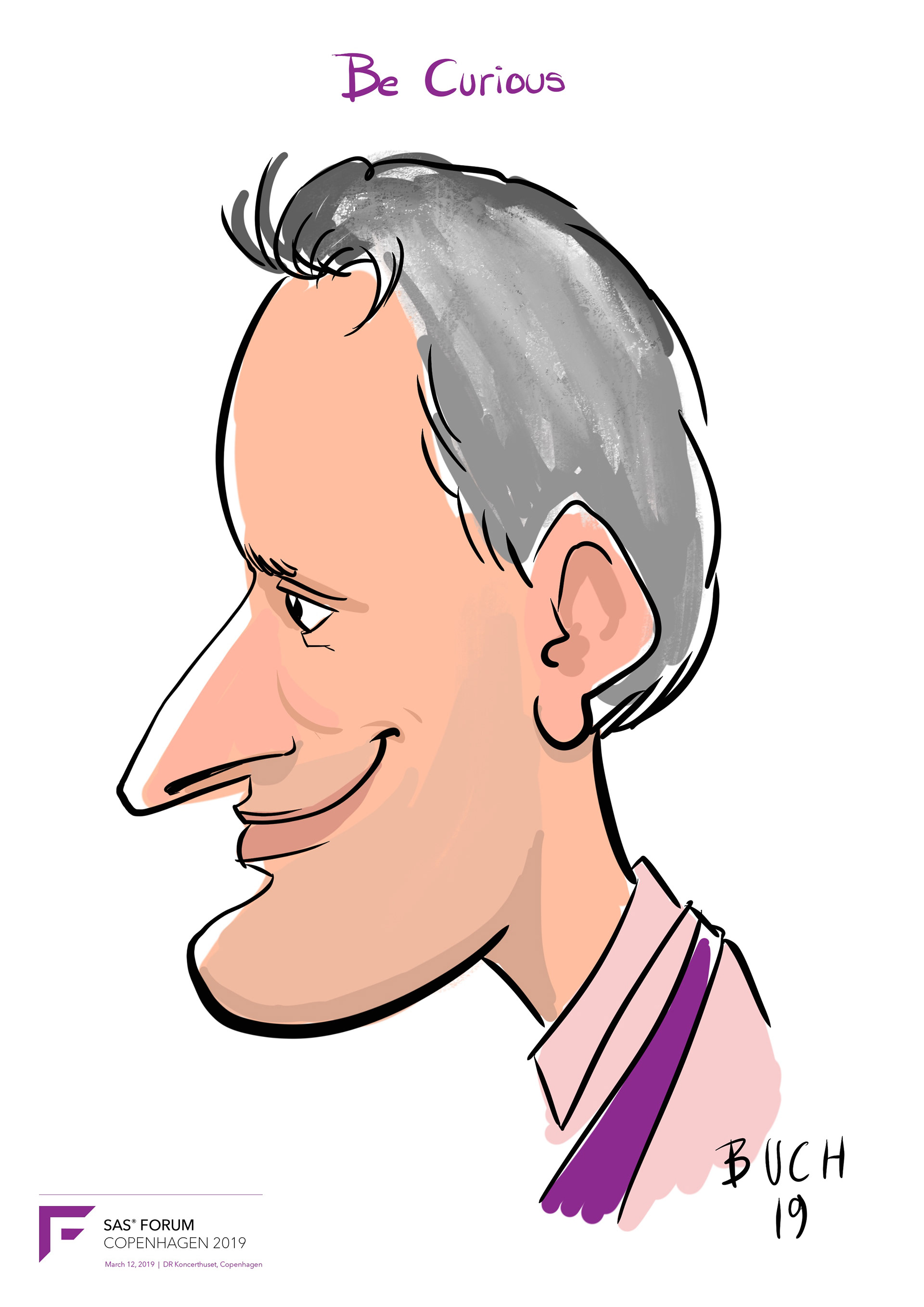 Live Karikatur på iPad til firma event.