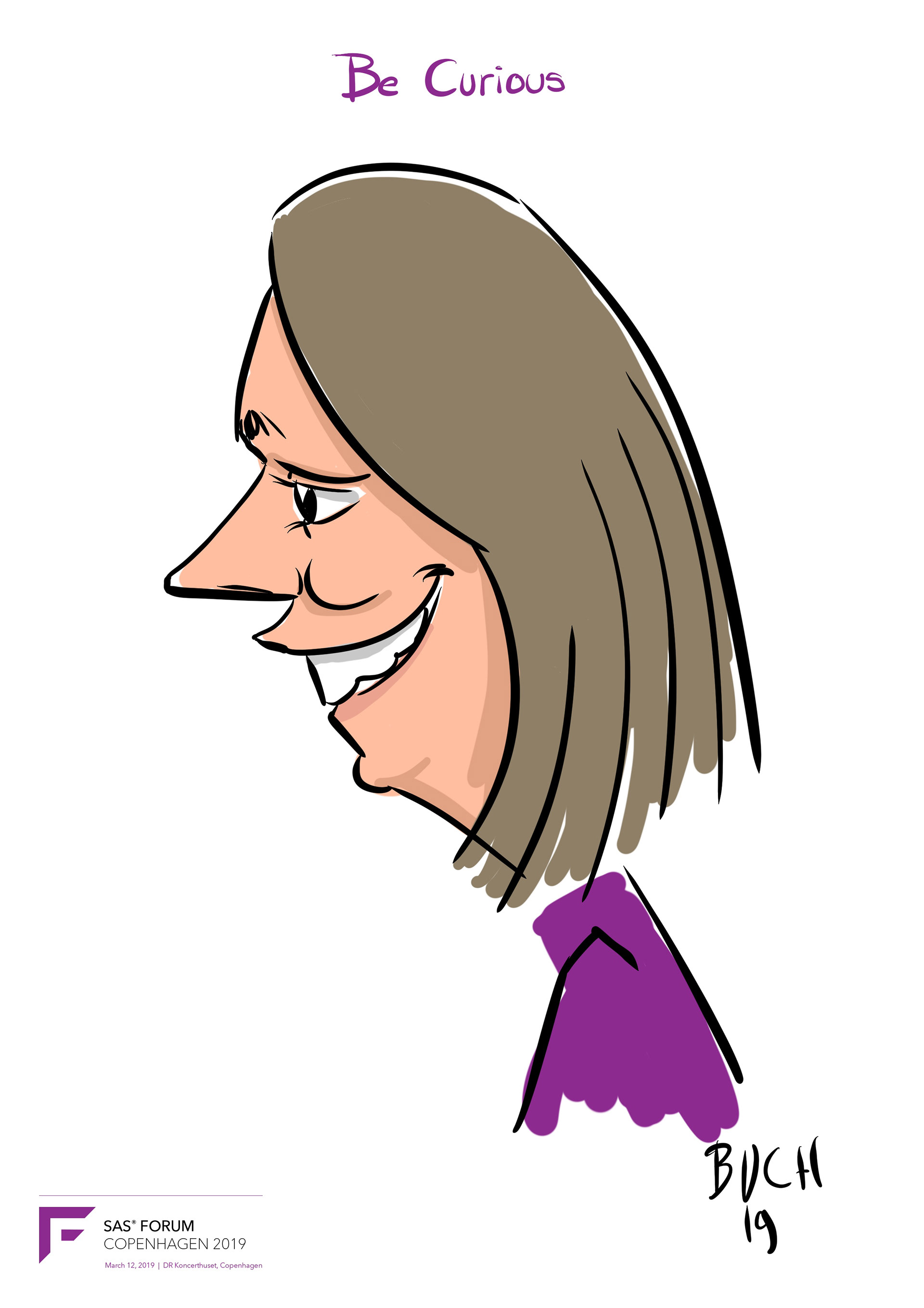 Live Karikatur på iPad til firma event.