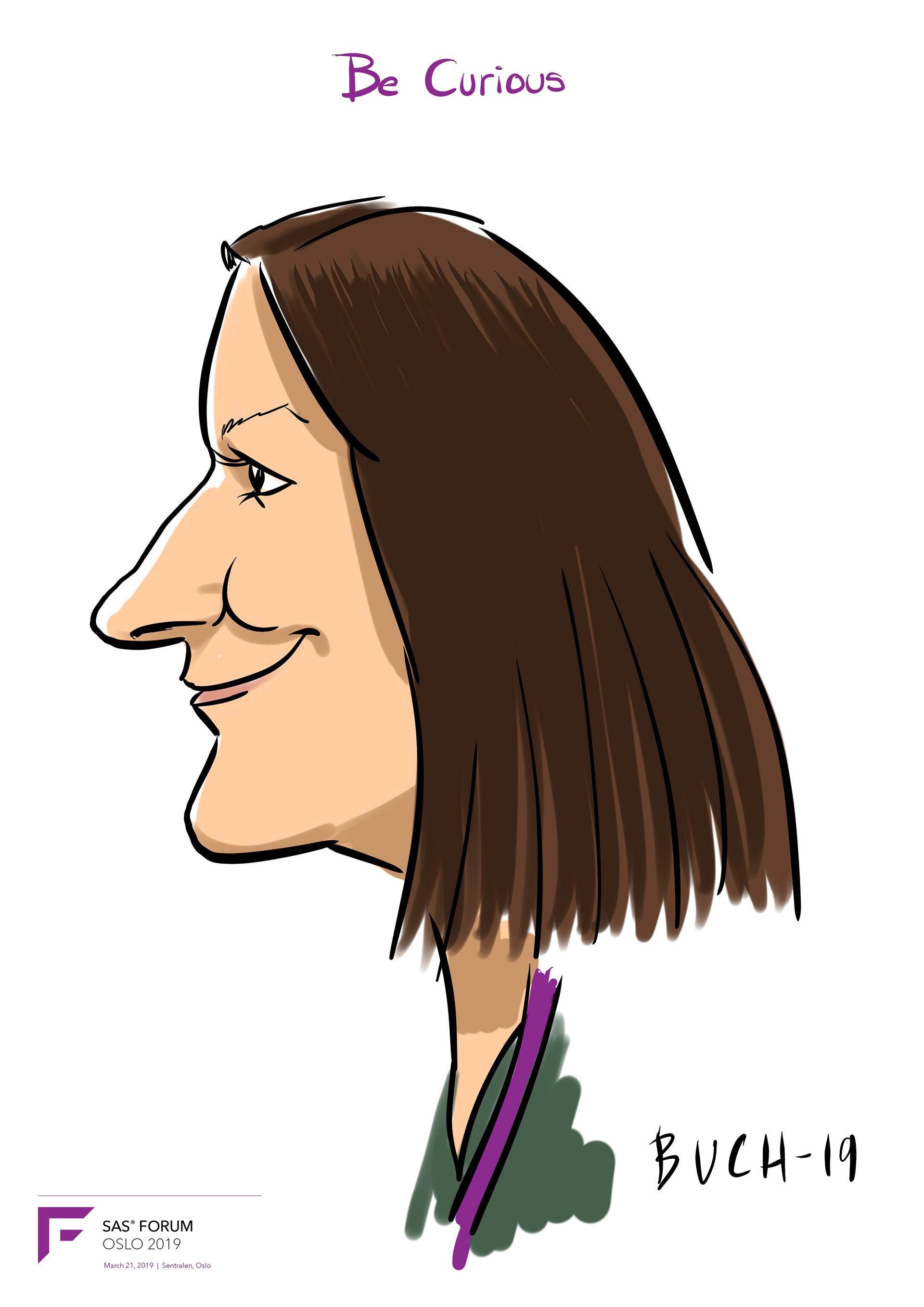 Live Karikatur på iPad til firma event.