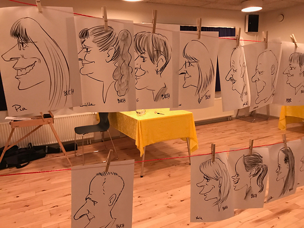 3 min. s/h live karikatur til bryllup