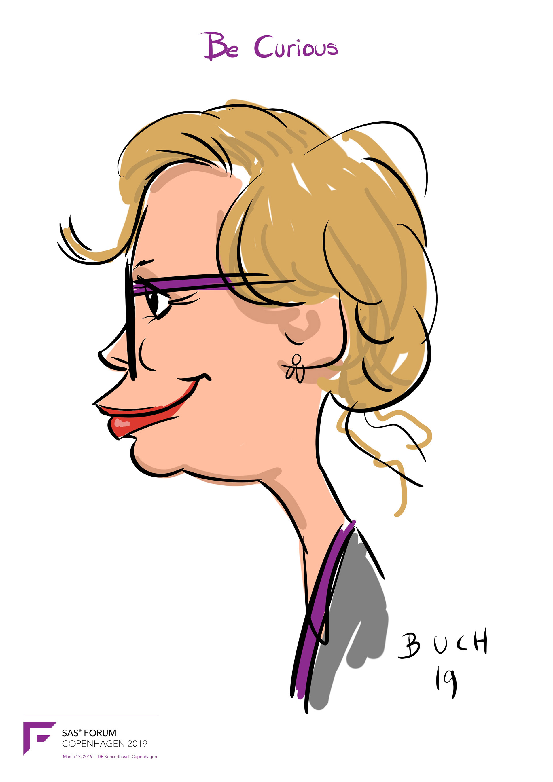 Live Karikatur på iPad til firma event.