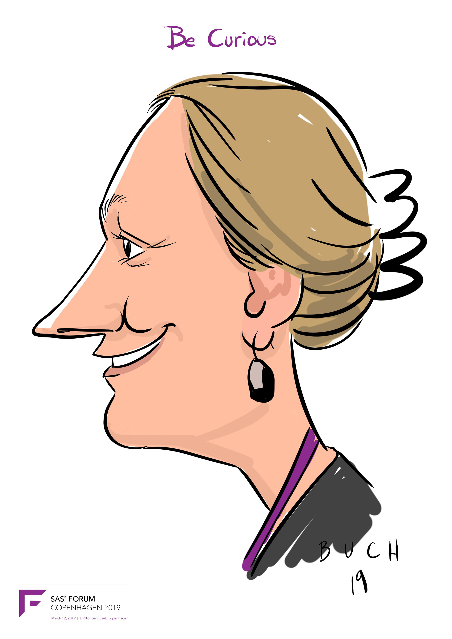 Live Karikatur på iPad til firma event.