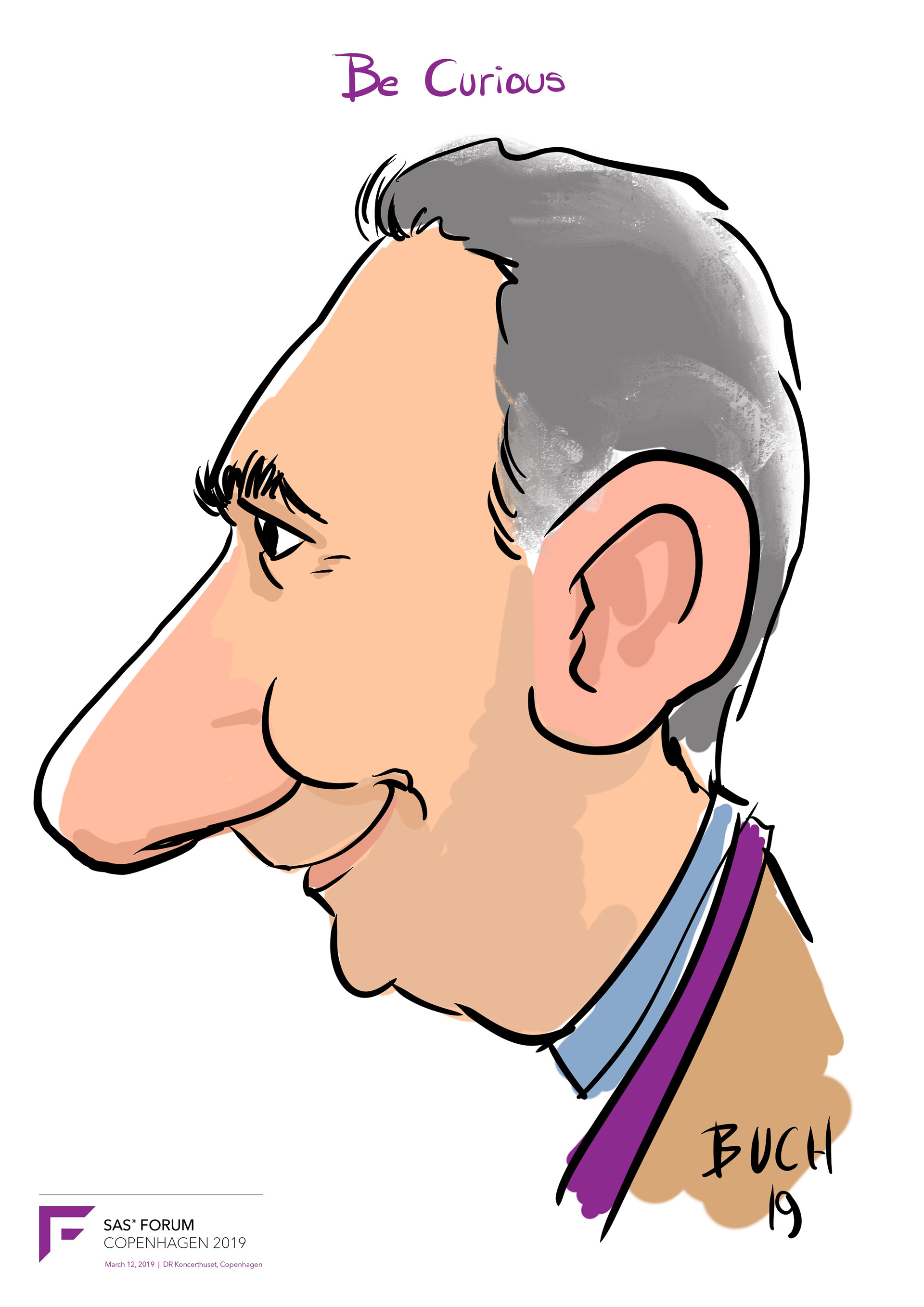 Live Karikatur på iPad til firma event.