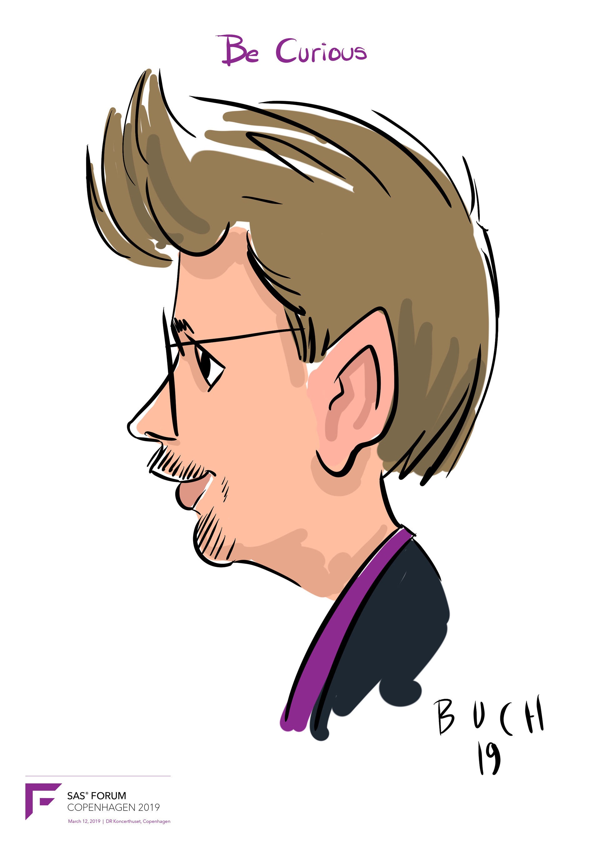 Live Karikatur på iPad til firma event.