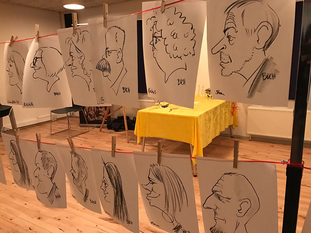 3 min. s/h live karikatur til bryllup