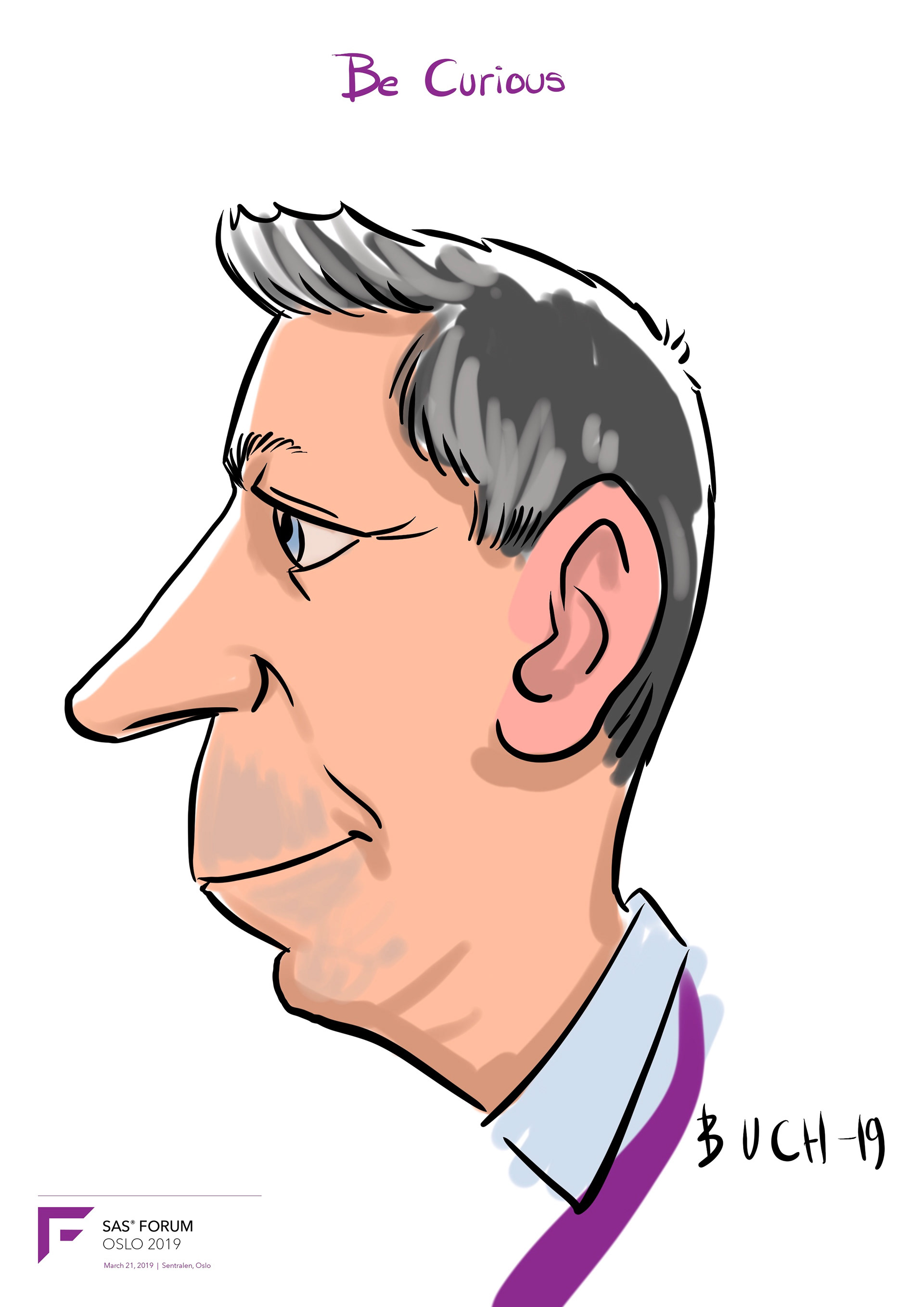 Live Karikatur på iPad til firma event.
