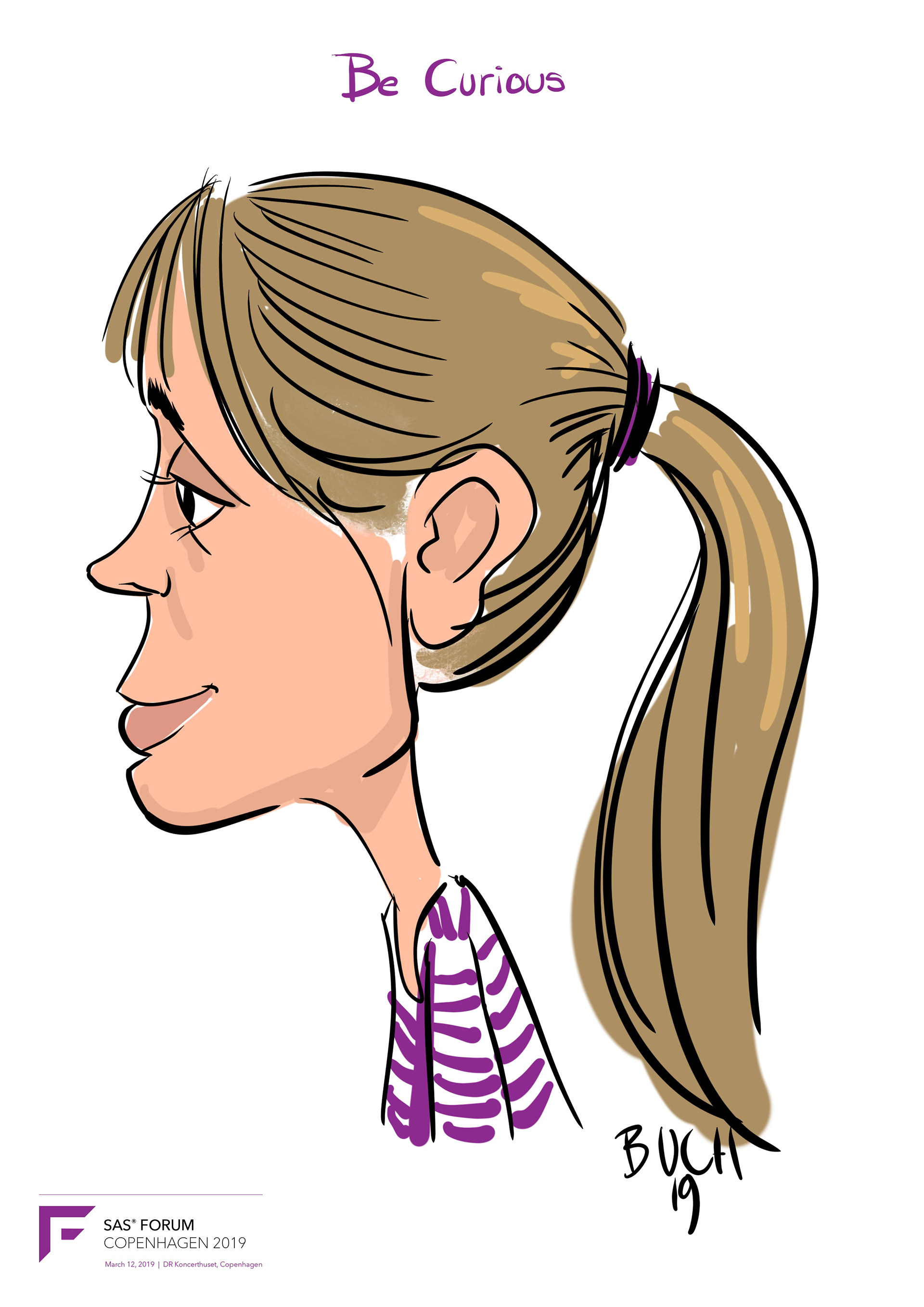 Live Karikatur på iPad til firma event.