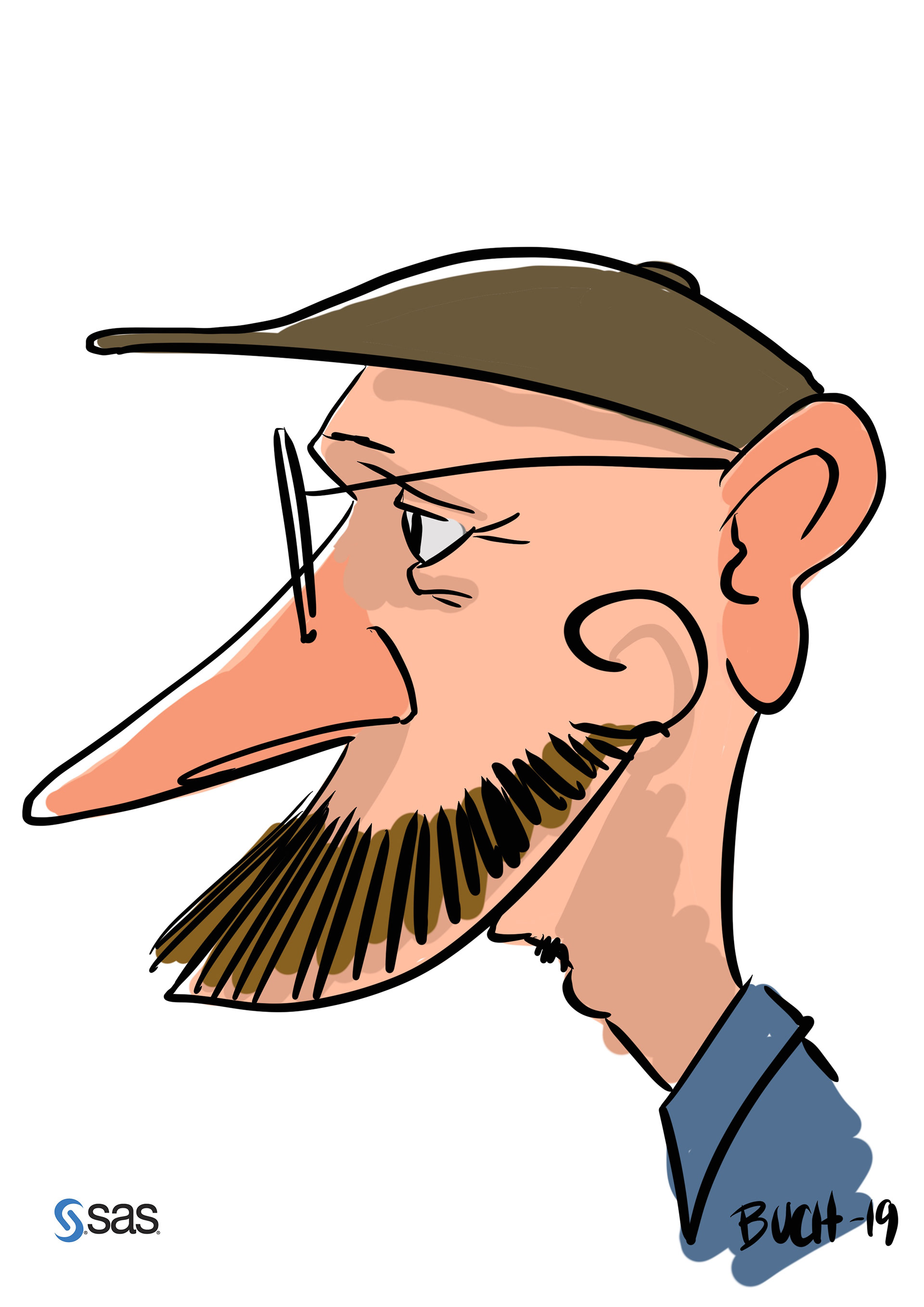 Live Karikatur på iPad til firma event.