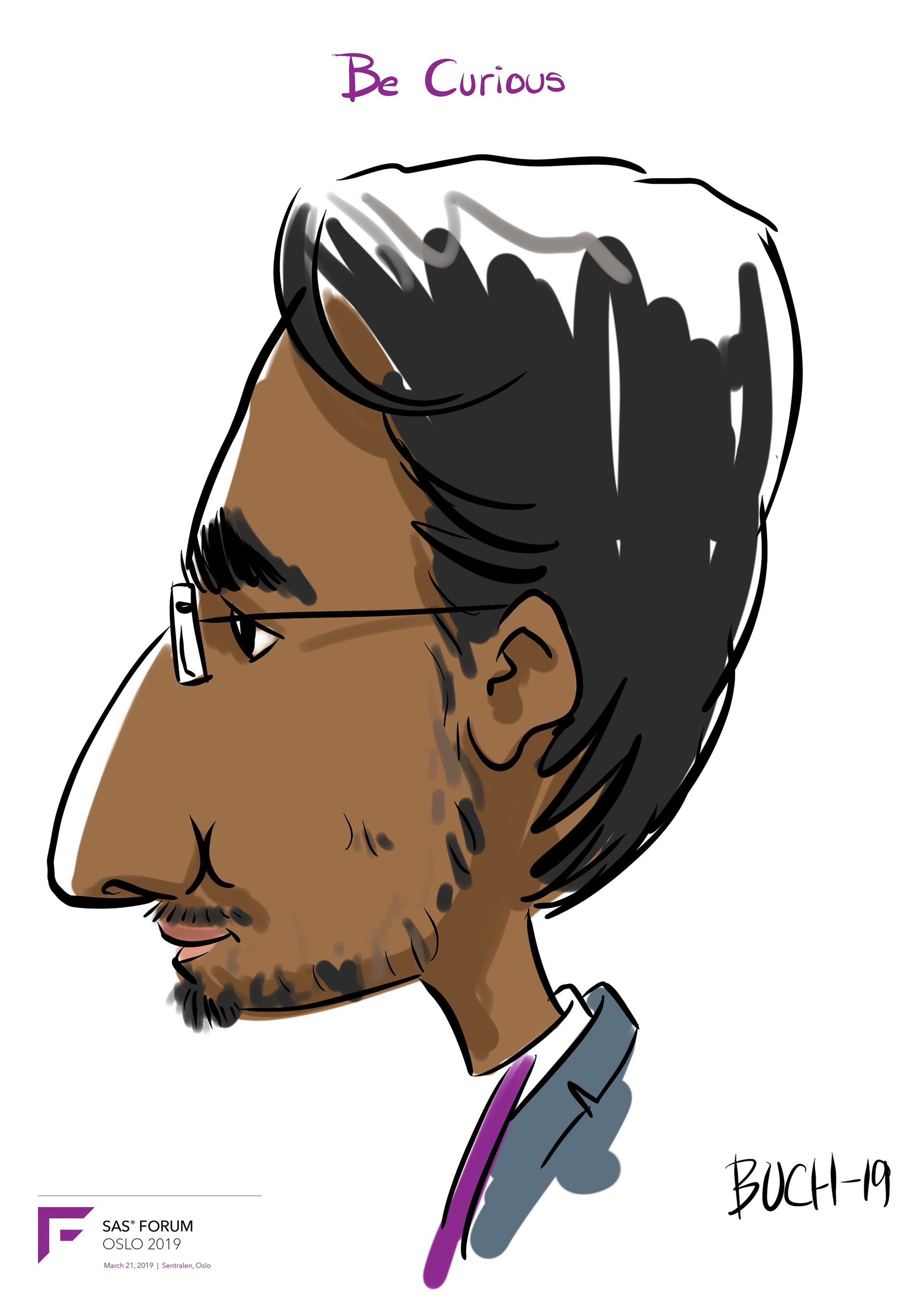 Live Karikatur på iPad til firma event.