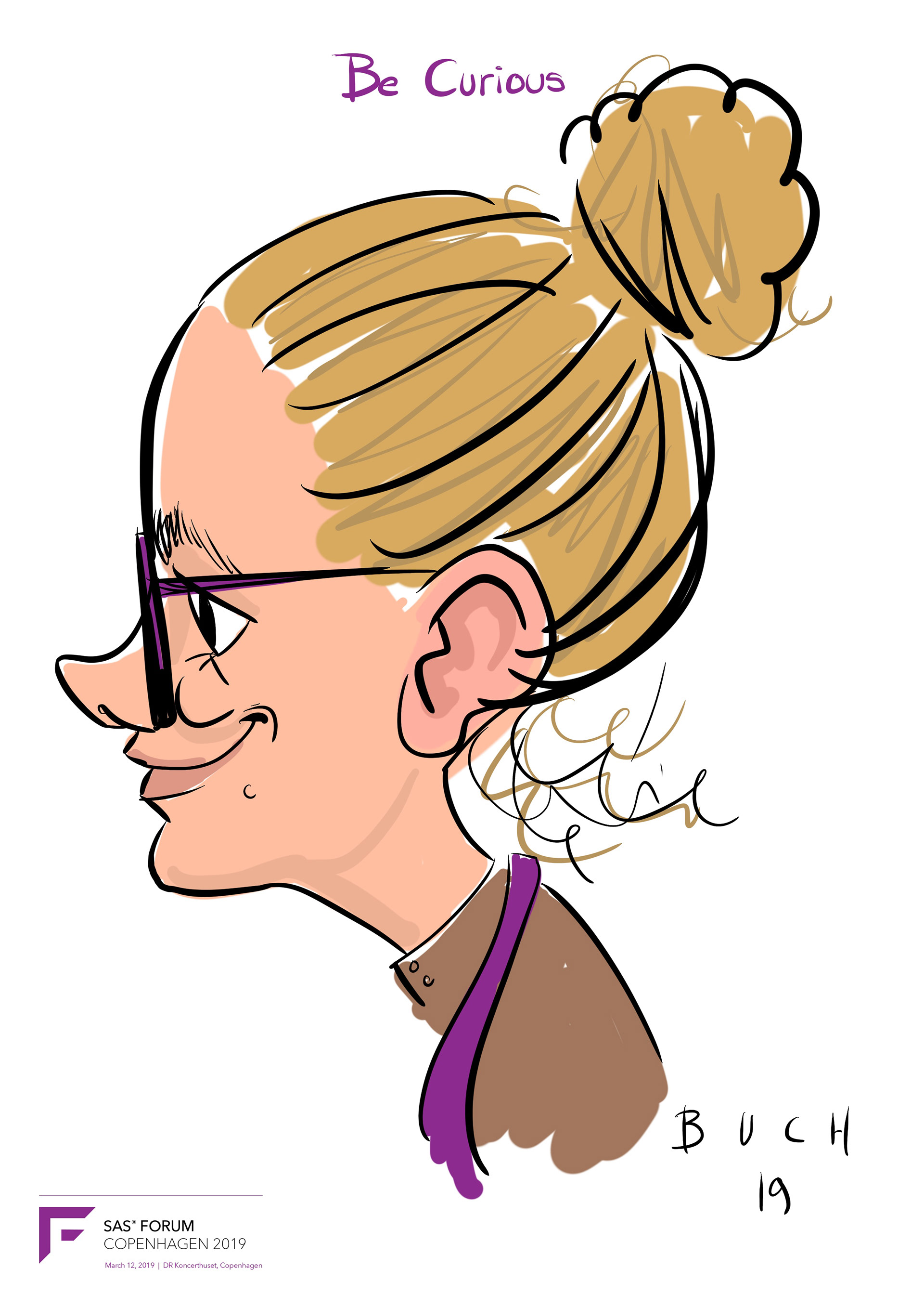Live Karikatur på iPad til firma event.