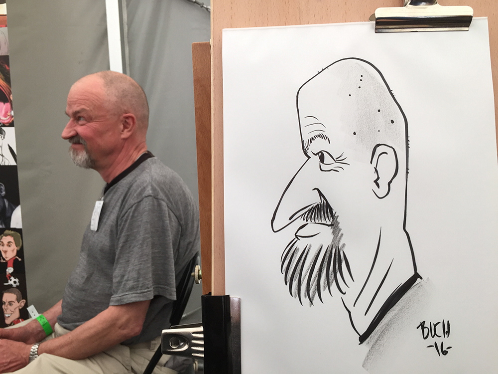 3 min. s/h live karikatur