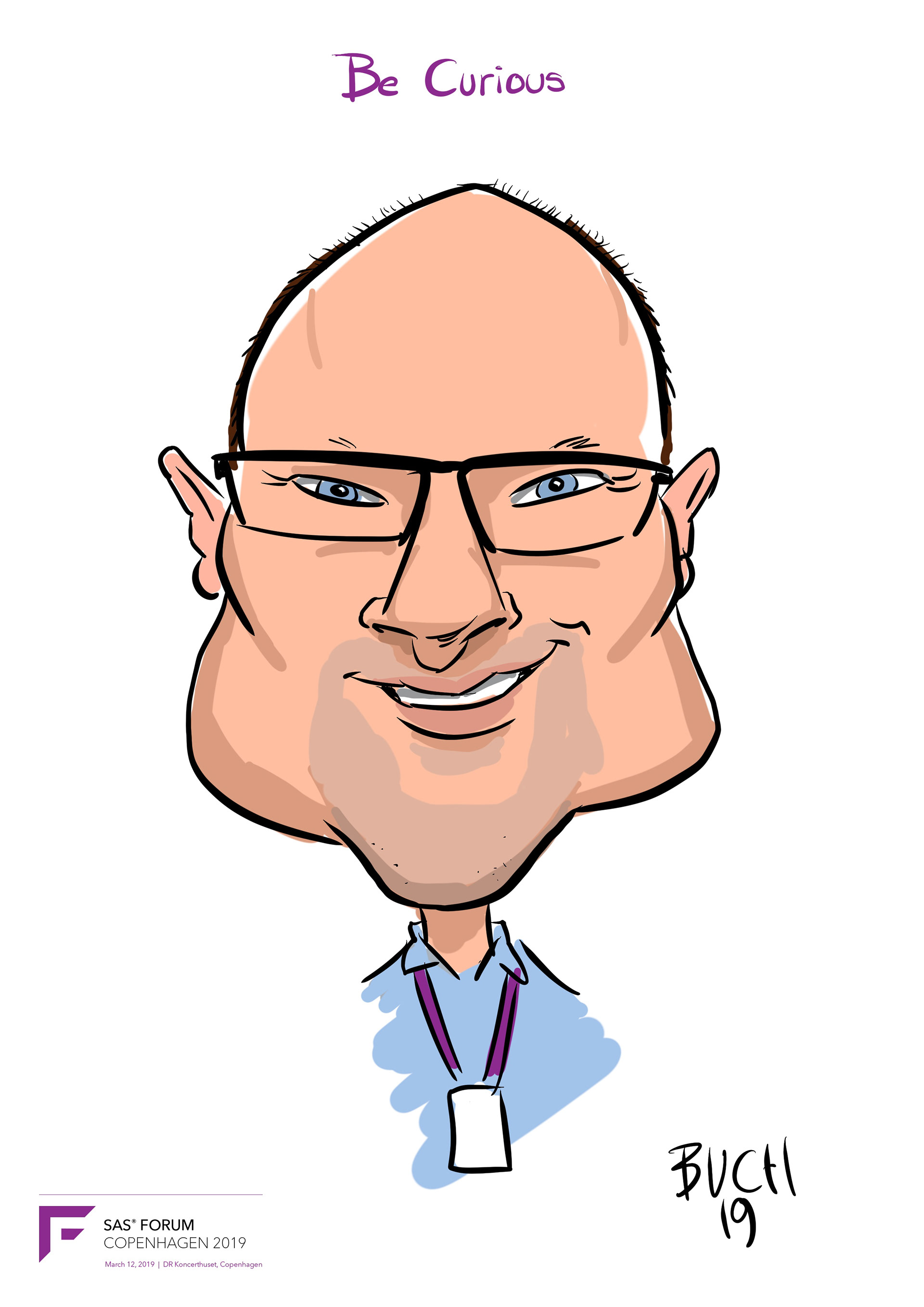 Live Karikatur på iPad til firma event.