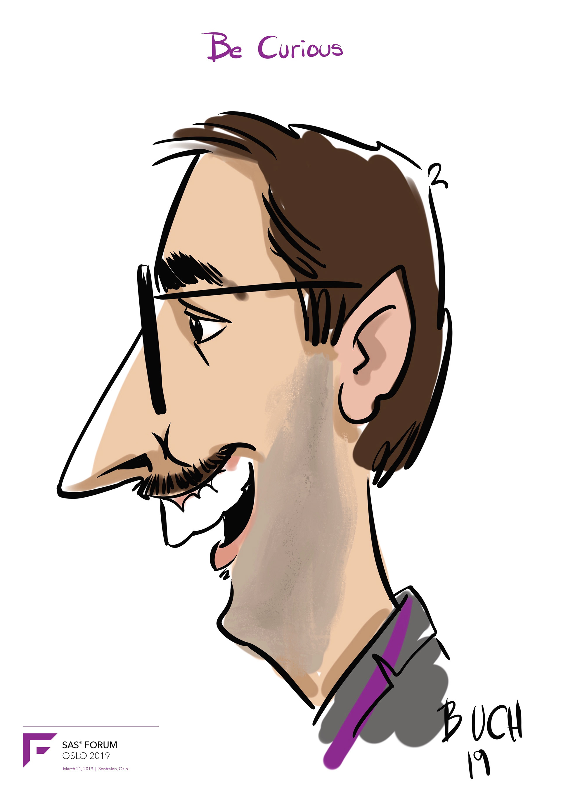 Live Karikatur på iPad til firma event.
