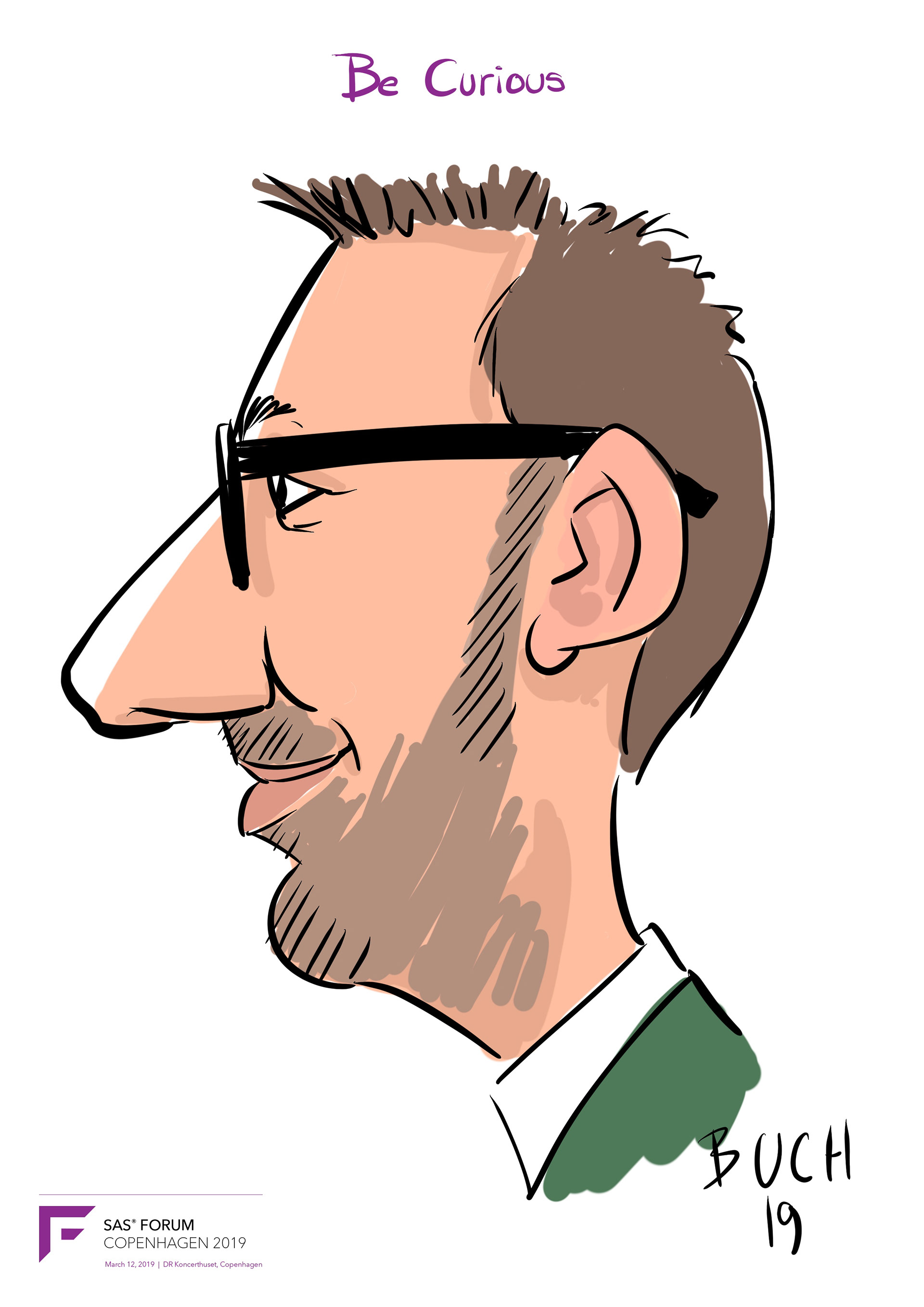 Live Karikatur på iPad til firma event.