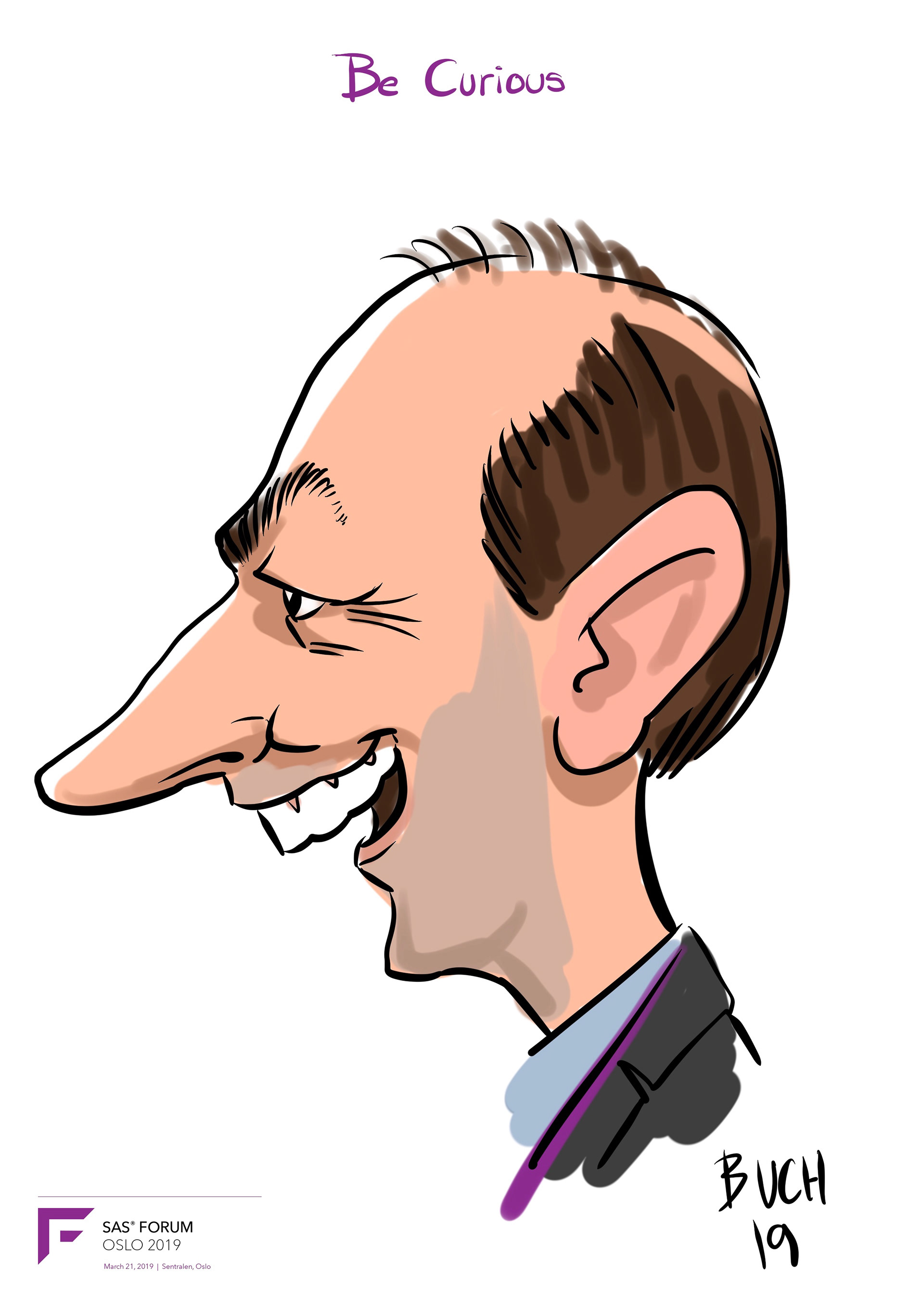 Live Karikatur på iPad til firma event.