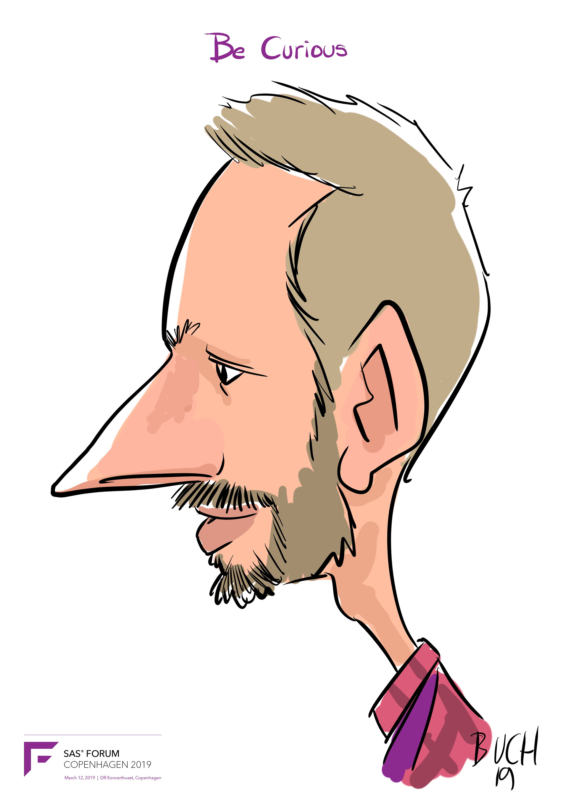 Live Karikatur på iPad til firma event.