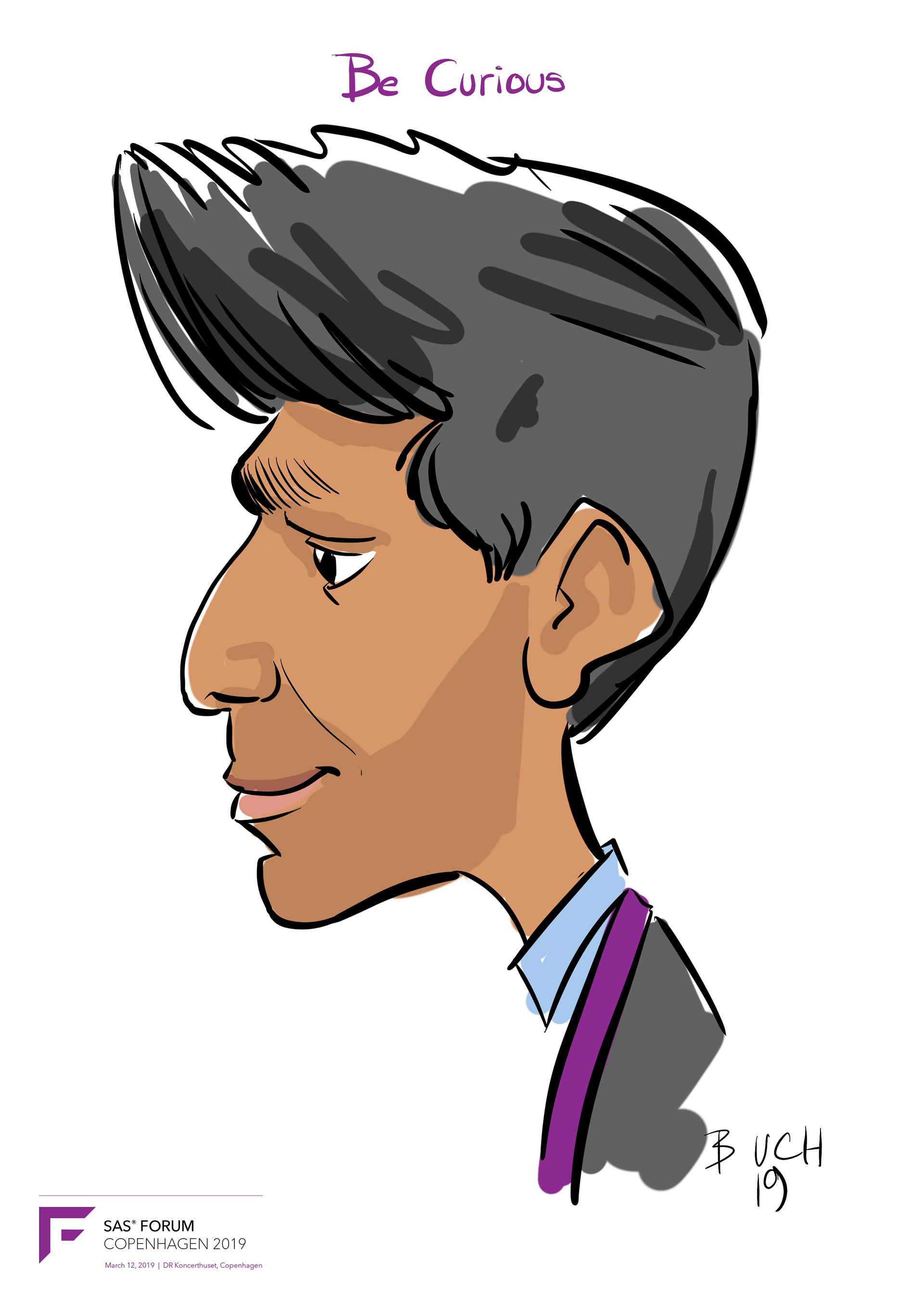 Live Karikatur på iPad til firma event.