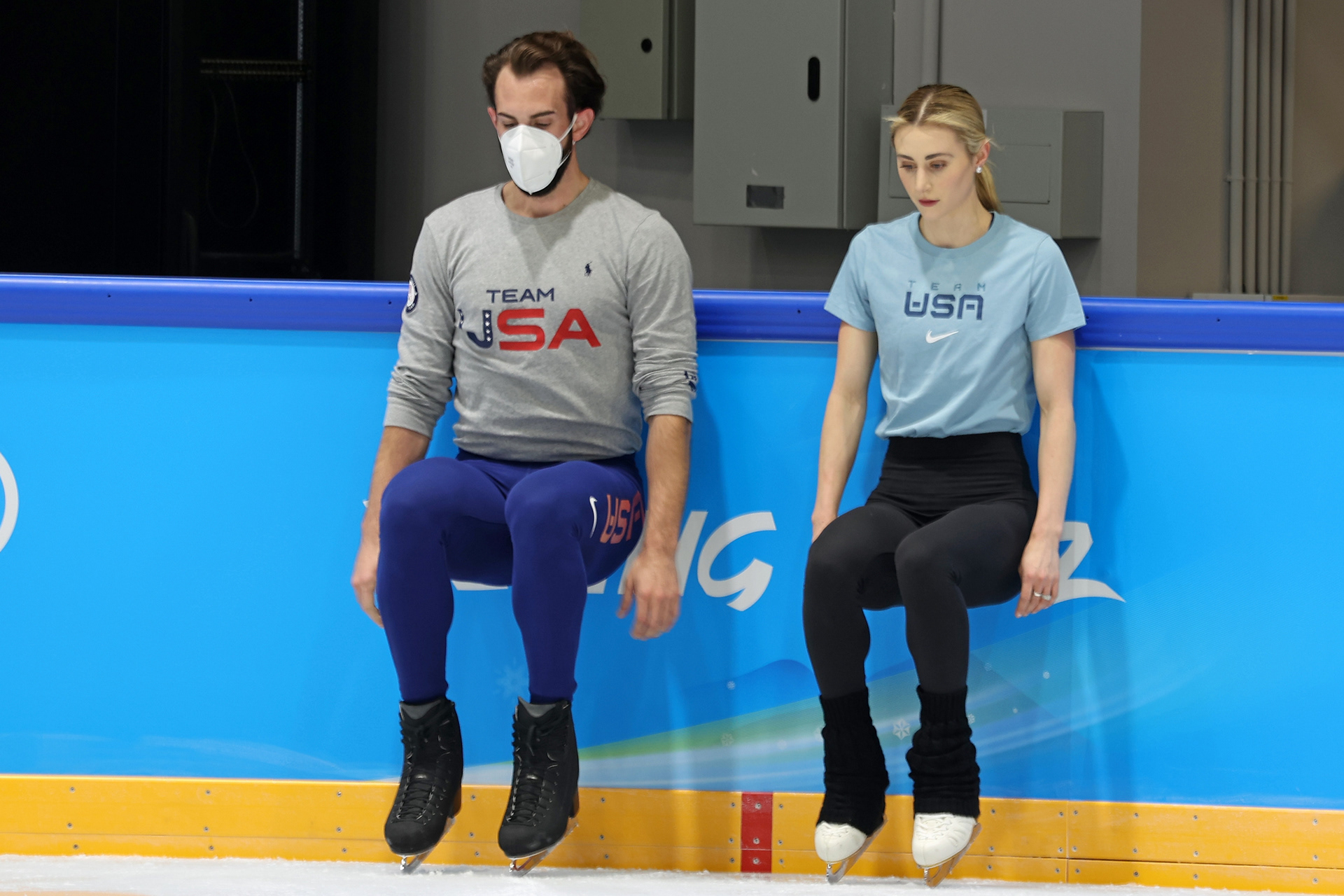 Team USA training before the start