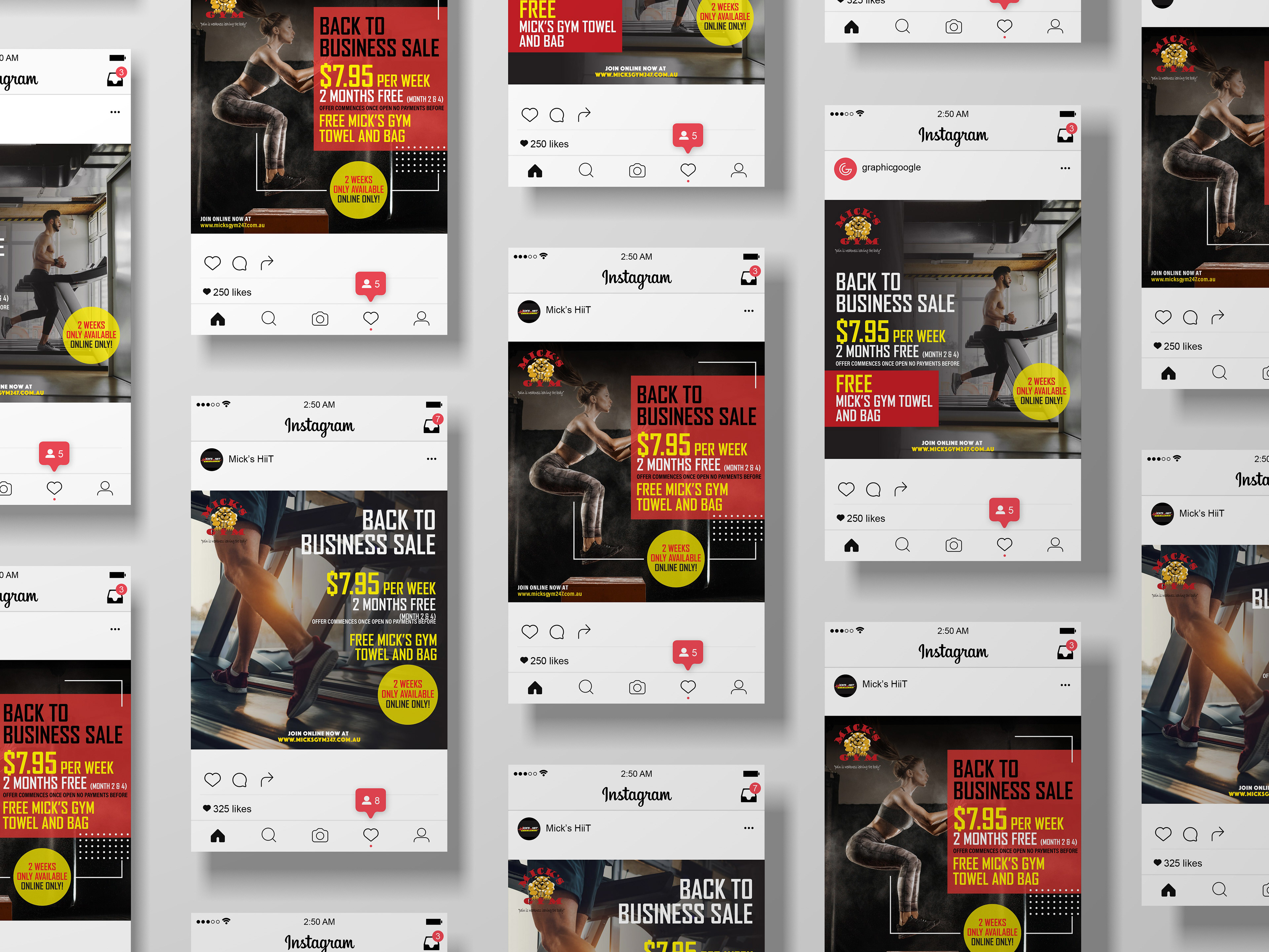 Mick's Gym Center Social Media Post