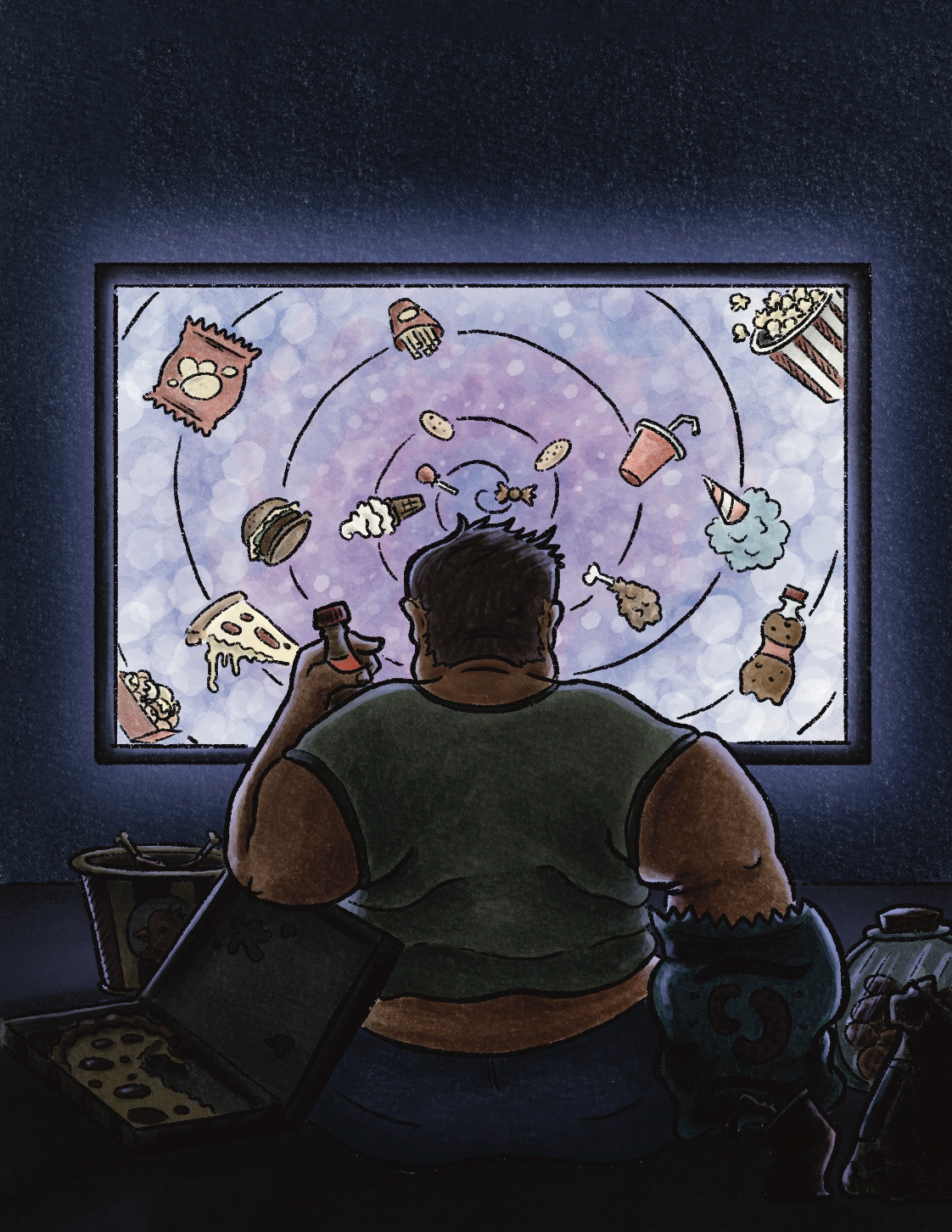 Media promoting junk food.