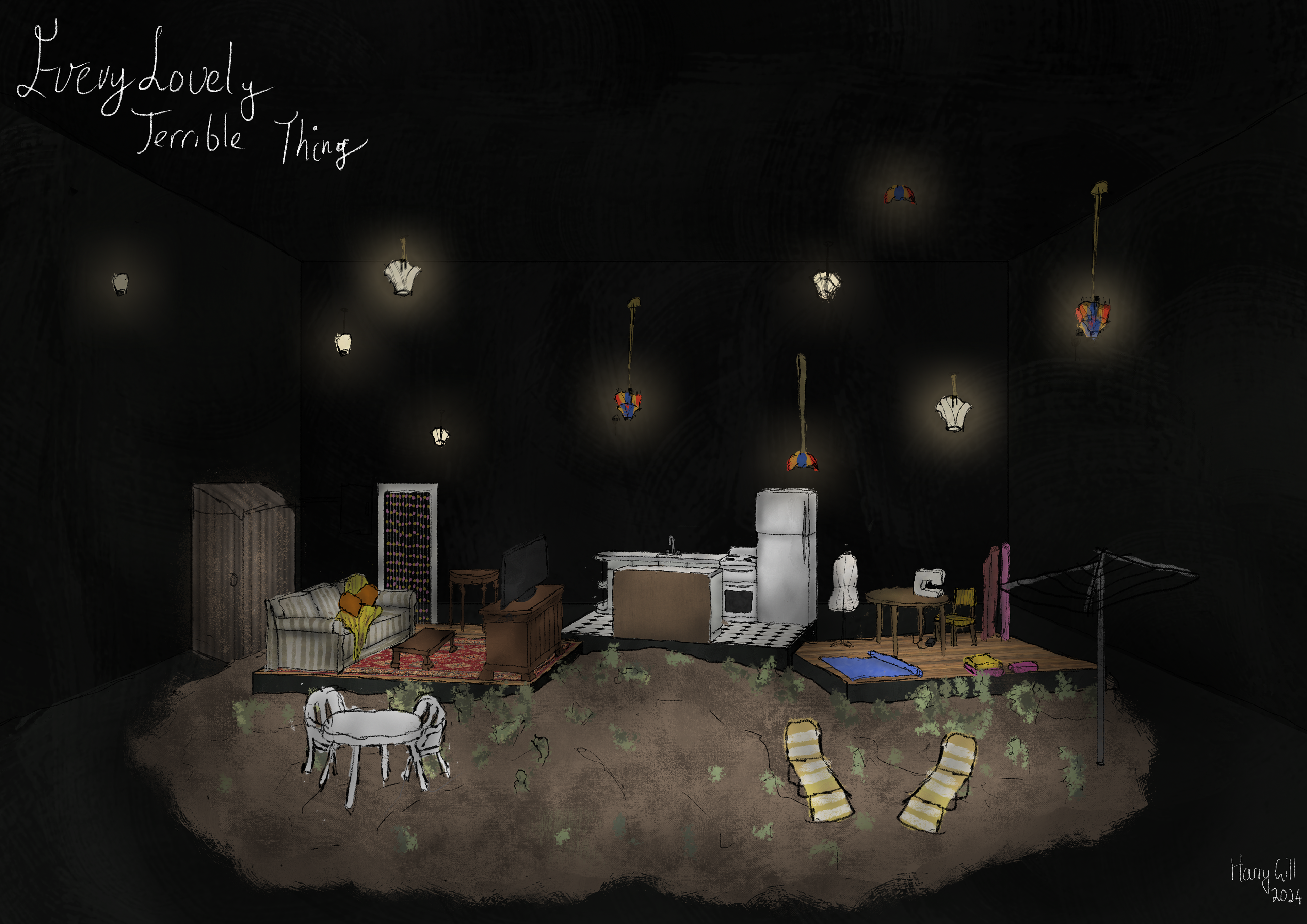 set design render by Harry Gill